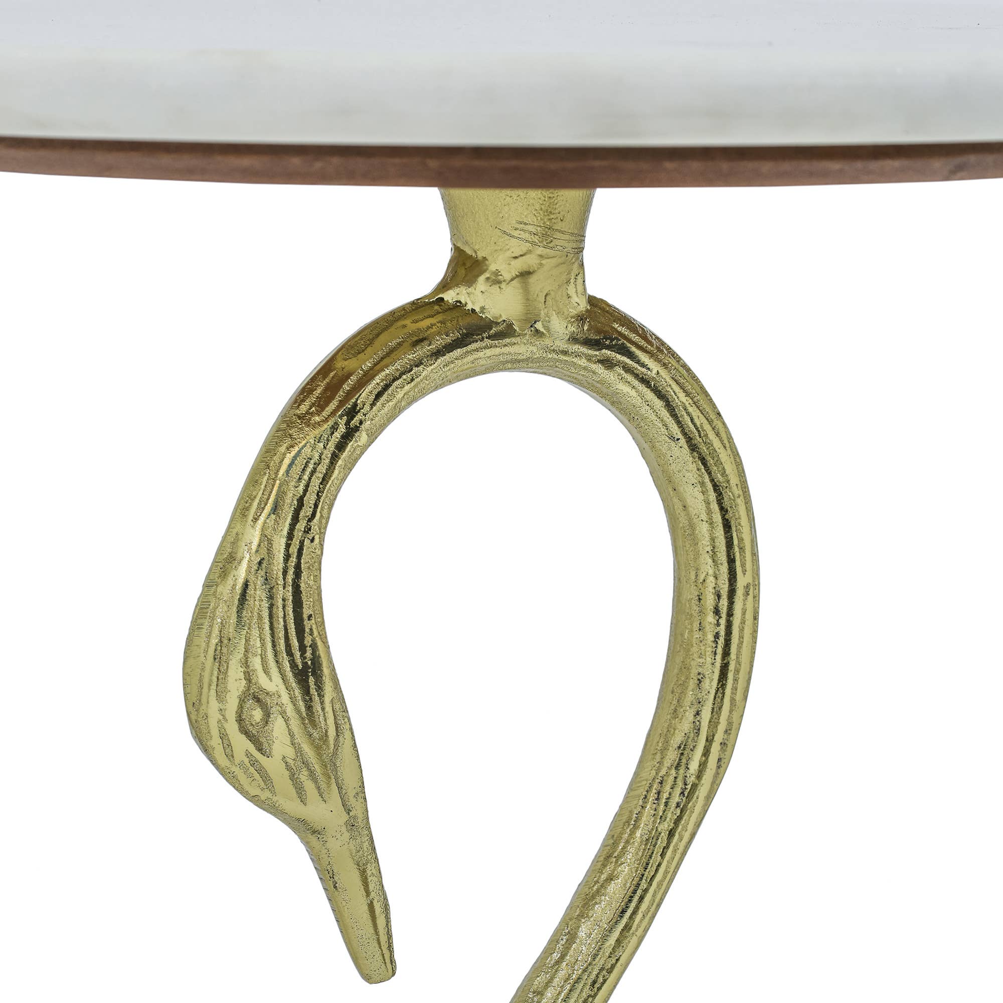Swan Side Table with Marble Top