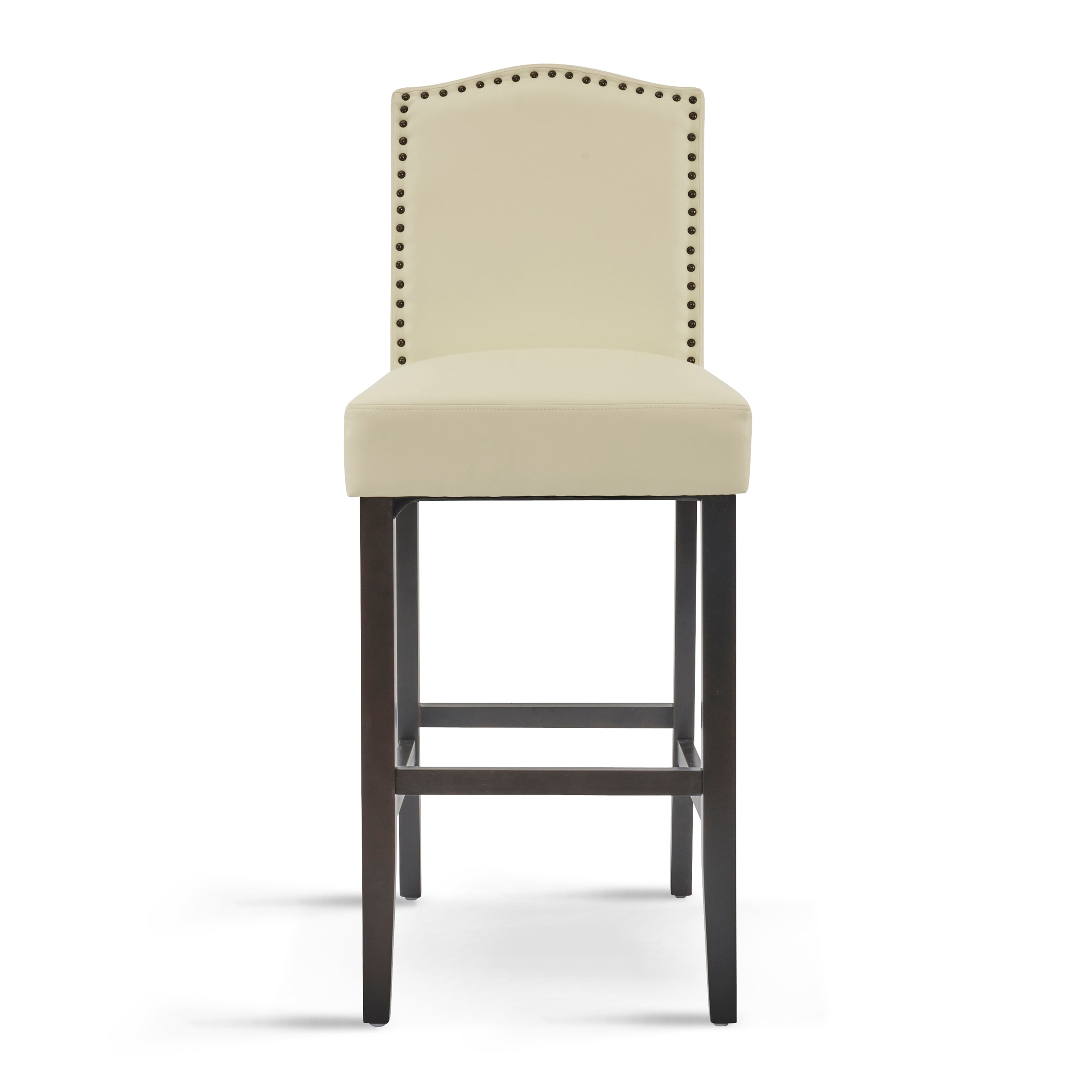 Upholstered Counter Stools with Rubberwood Legs