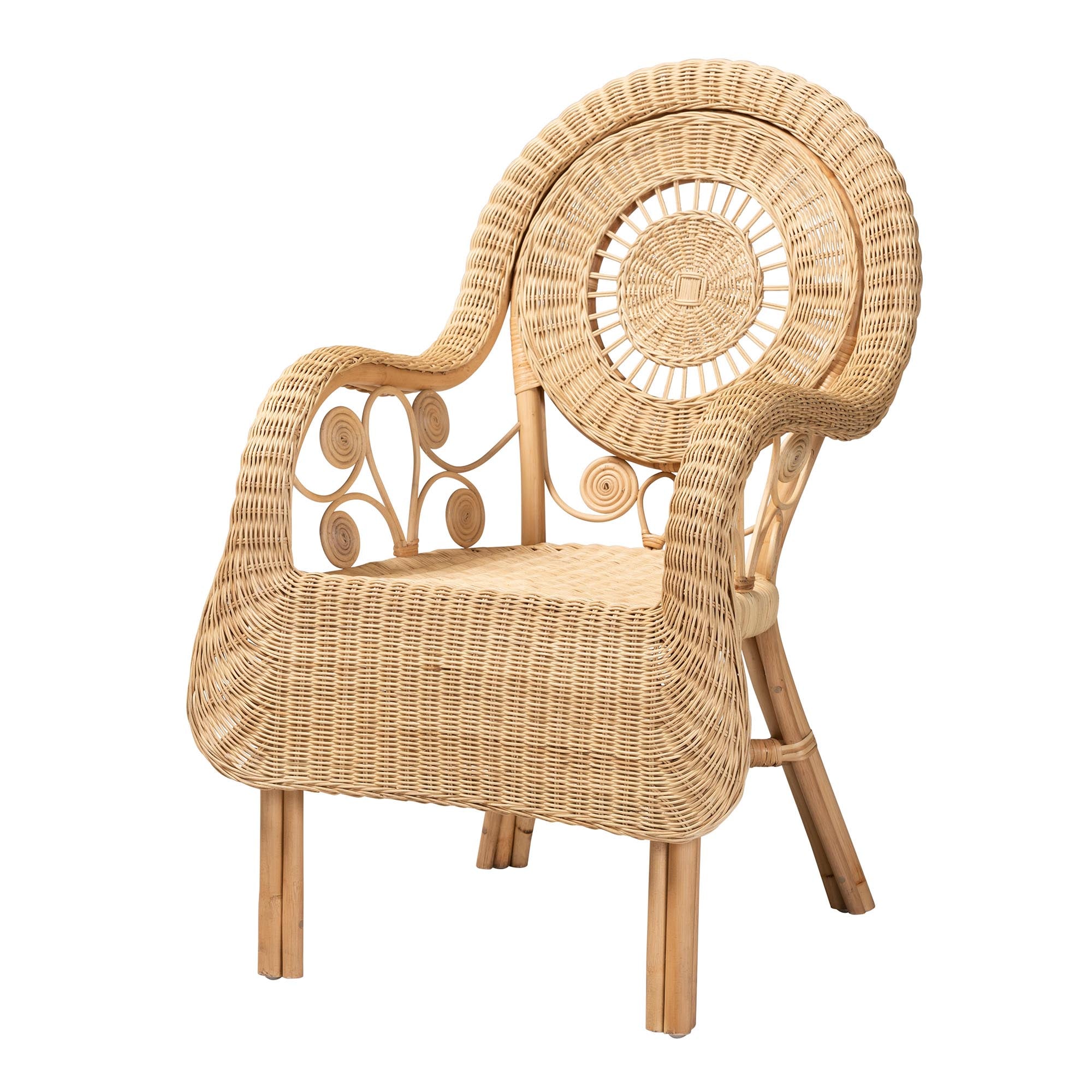 Kamran Rattan Arm Chair