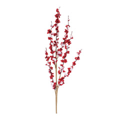 Flocked-Berry-Twig-Spray-(set-of-12)-Red-Faux-Florals