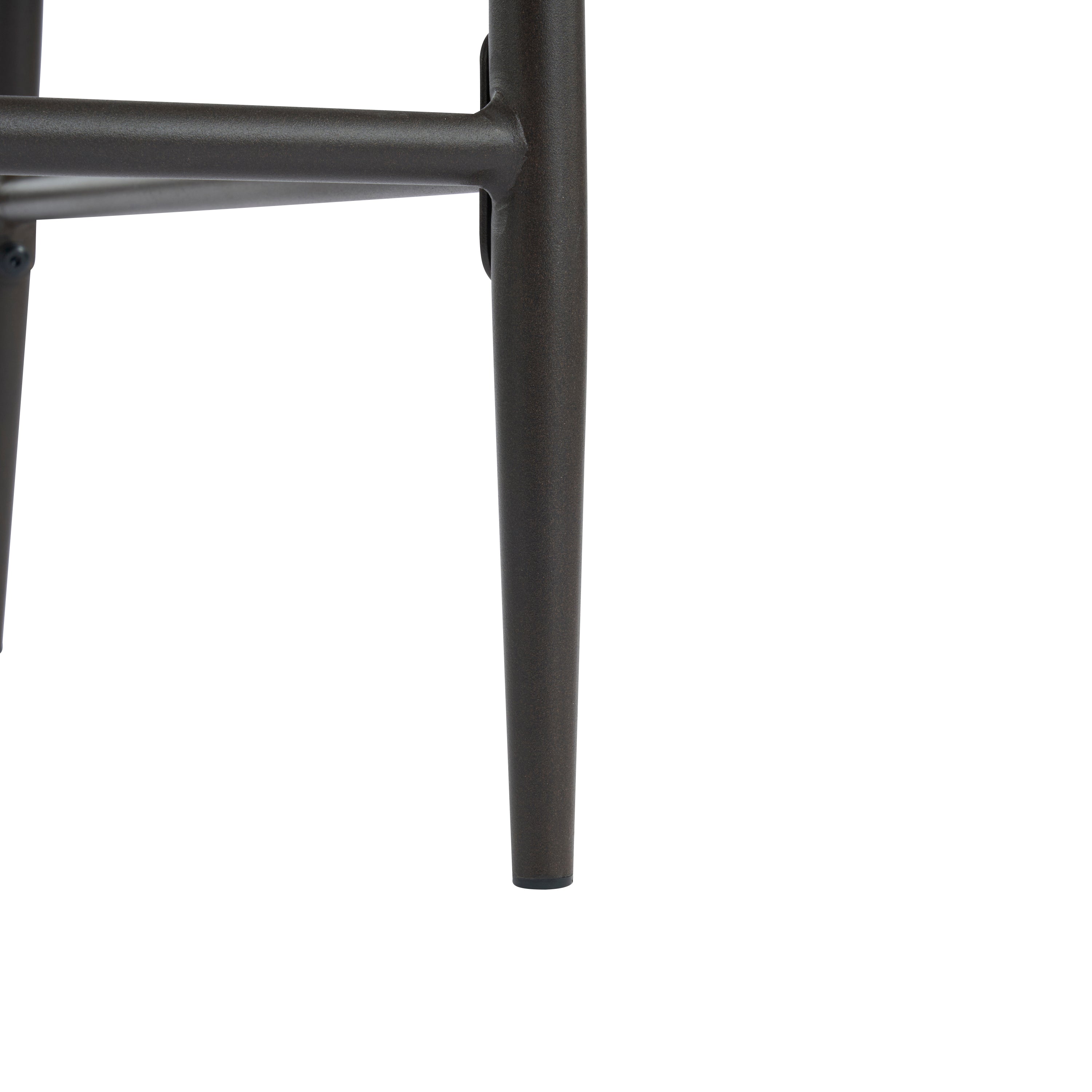 Kentwood Square Back Upholstered Counter Stool with Iron Frame, Set of 2