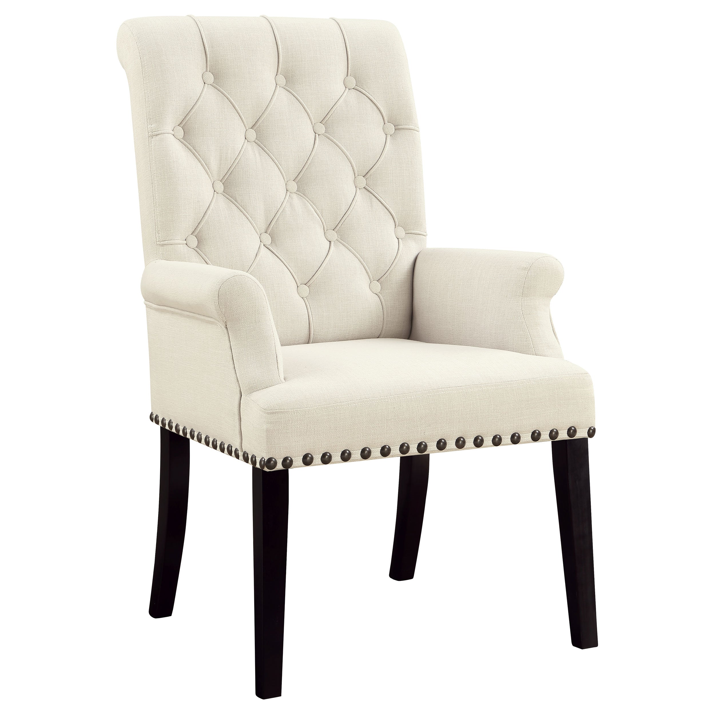 Sonja Cream Dining Set with Tufted Upholstered Dining Chairs