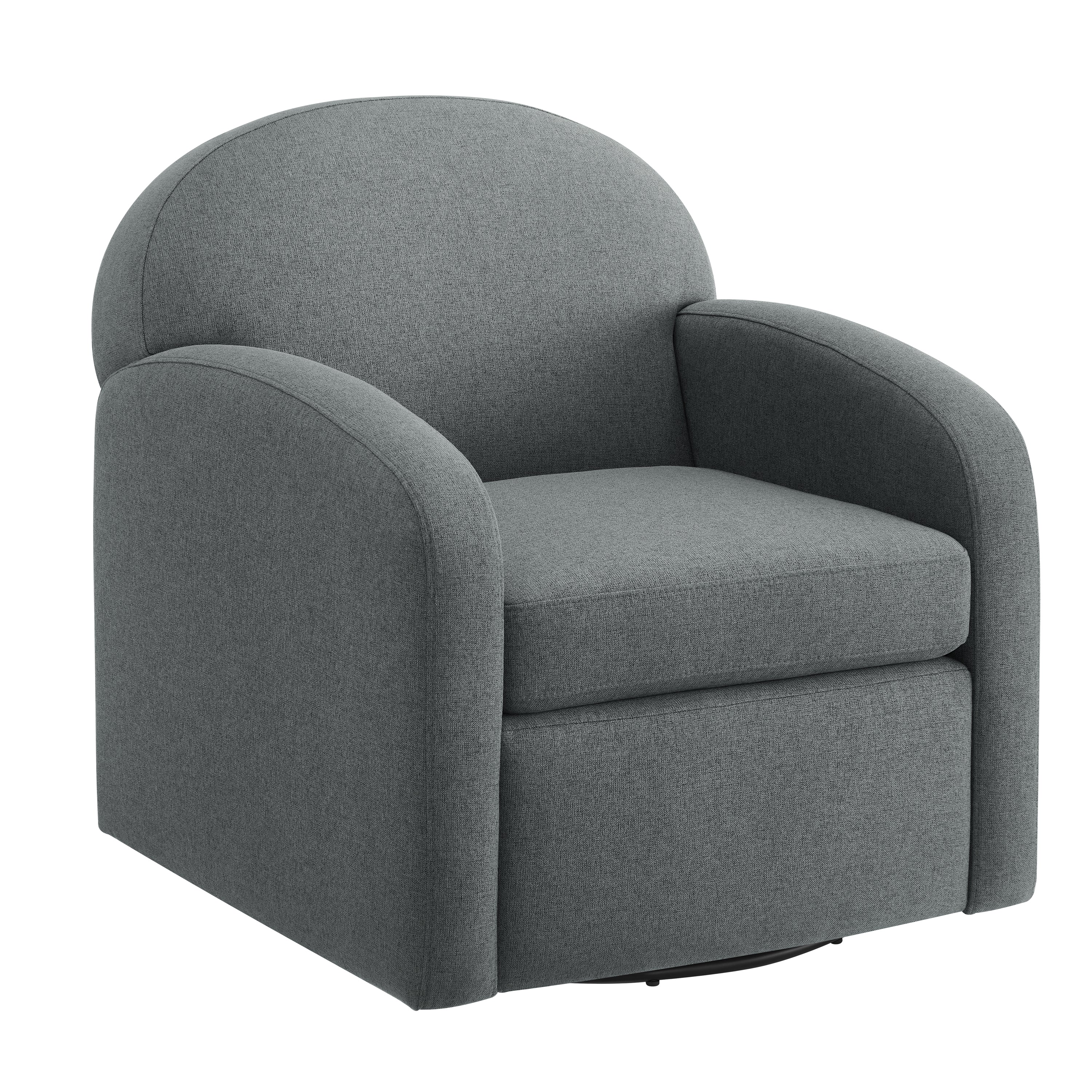 Edie Modern Round Back Swivel Accent Chair