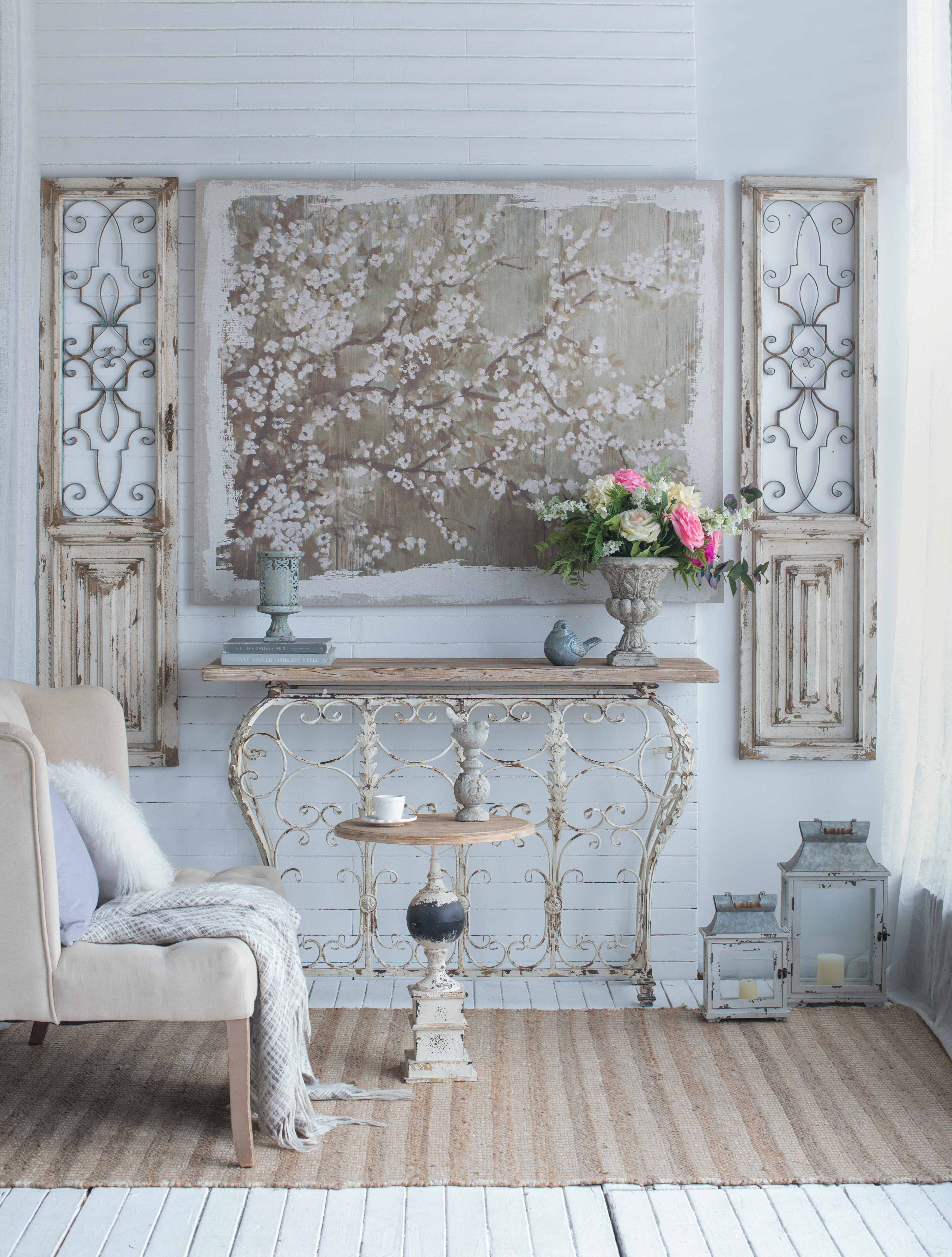 Canvas Wall Art with Large Cherry Blossom Print