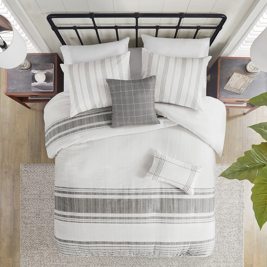5-Piece Cotton Jaquard Duvet Set