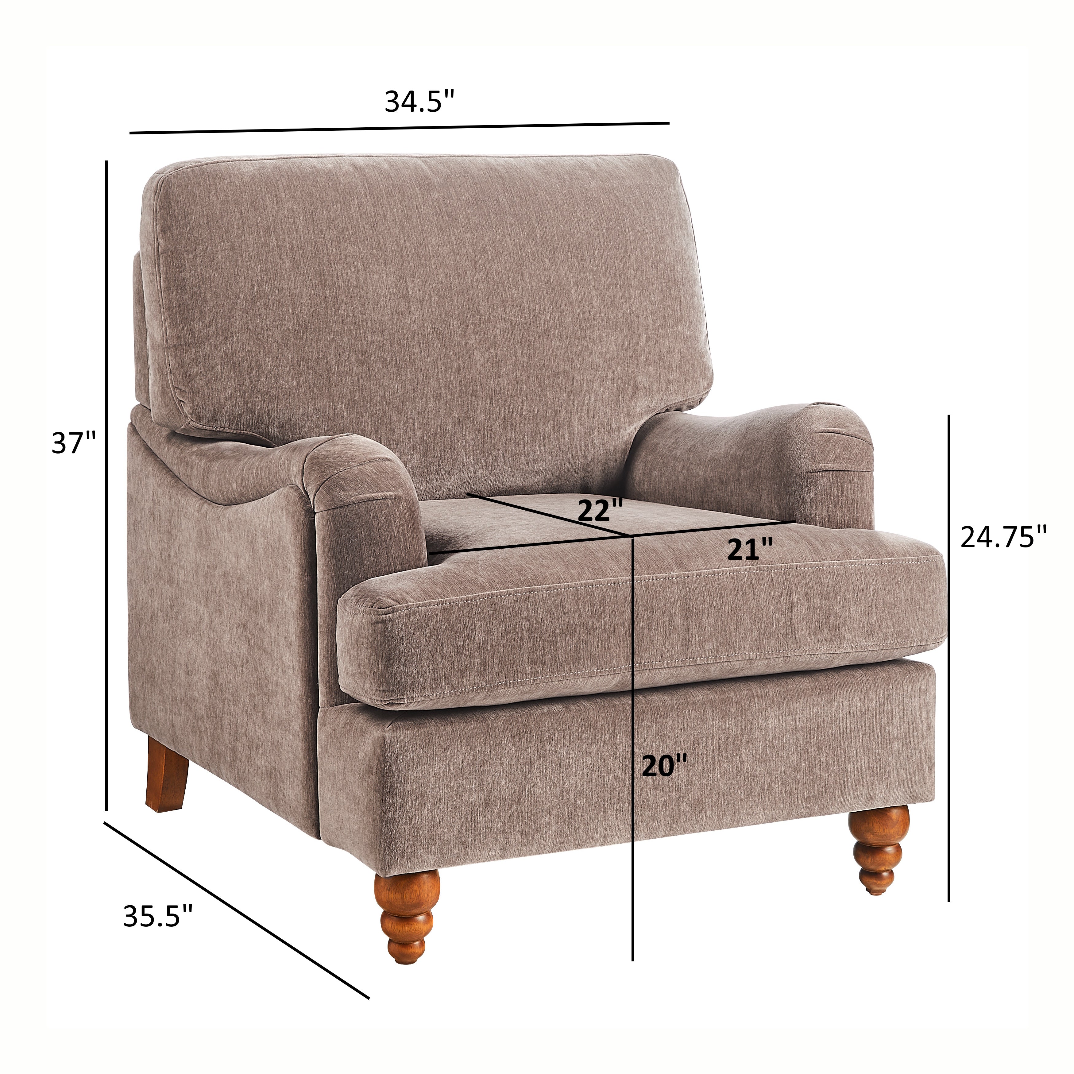 Candor Fabric Arm Chair