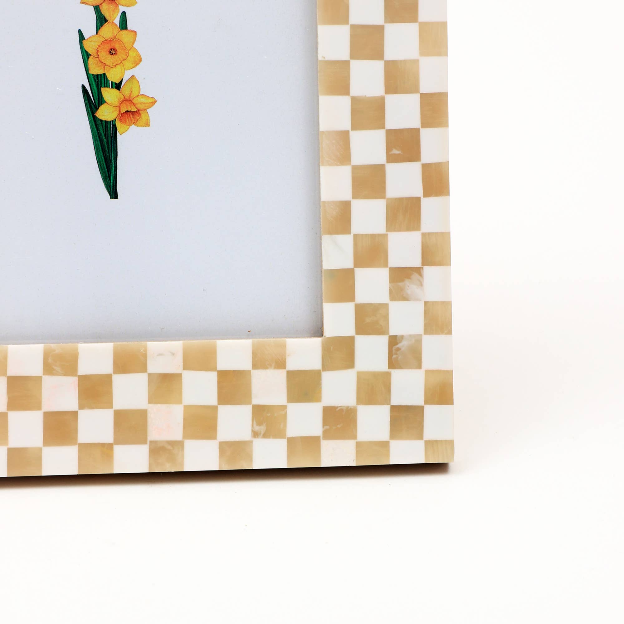 Handcrafted Checkerboard Carnival Resin Photo Frame, 5x7