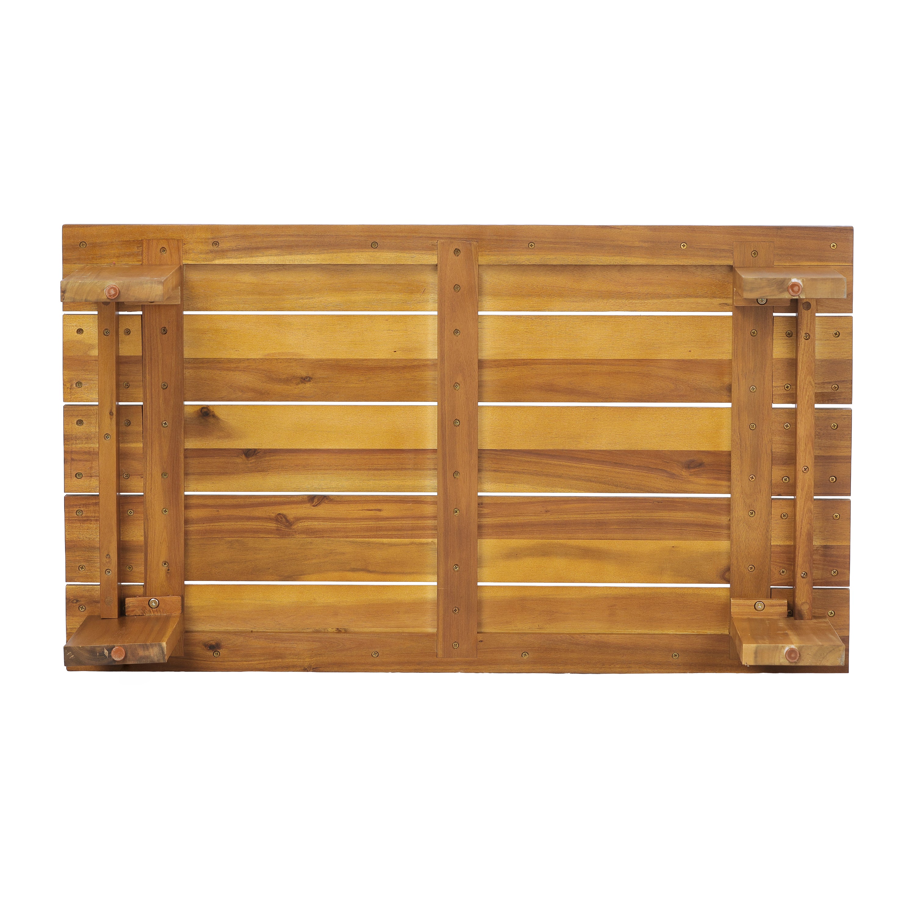 Kanso Acacia Wood Outdoor Patio Loveseat and Coffee Table