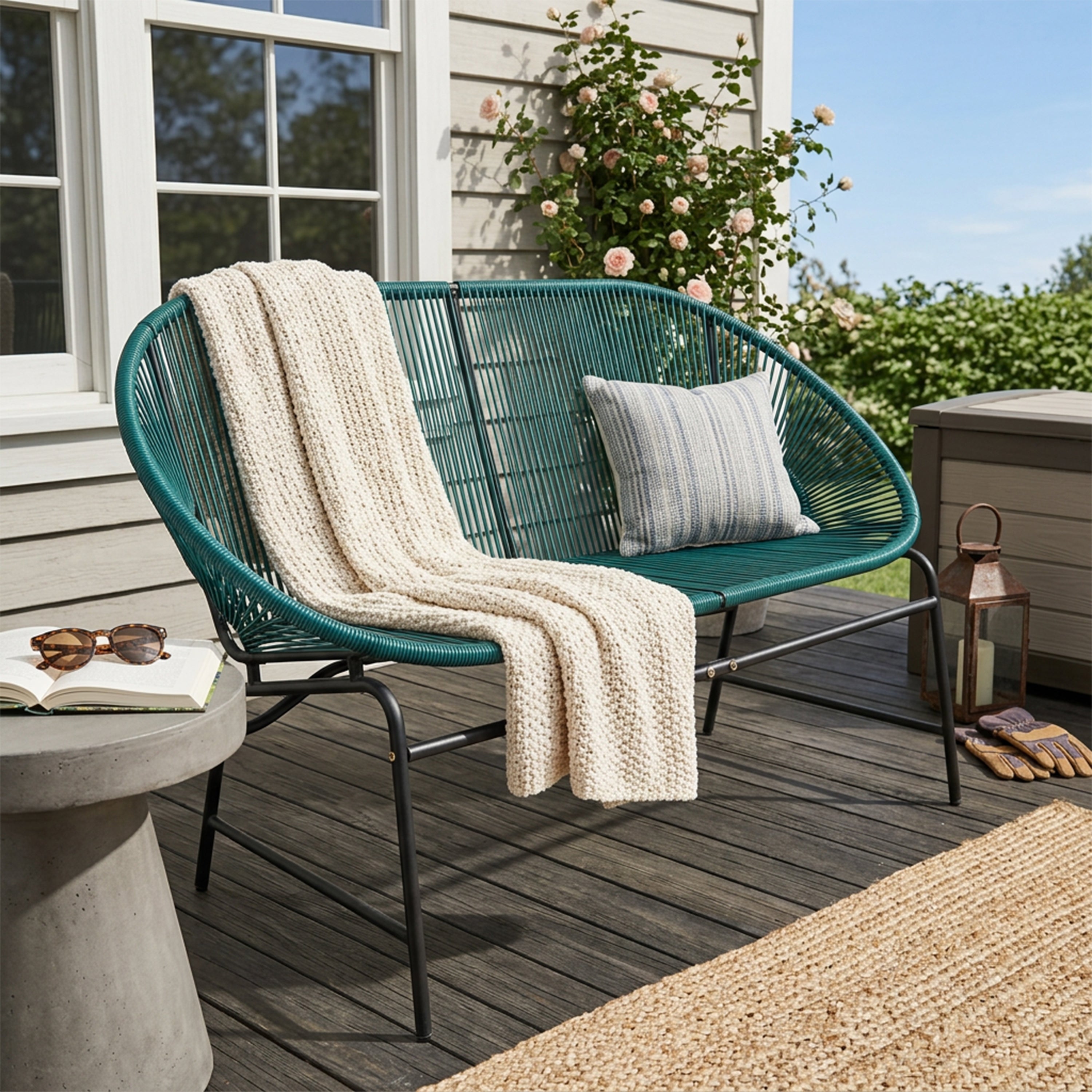 Nusa Outdoor Patio Wicker Loveseat