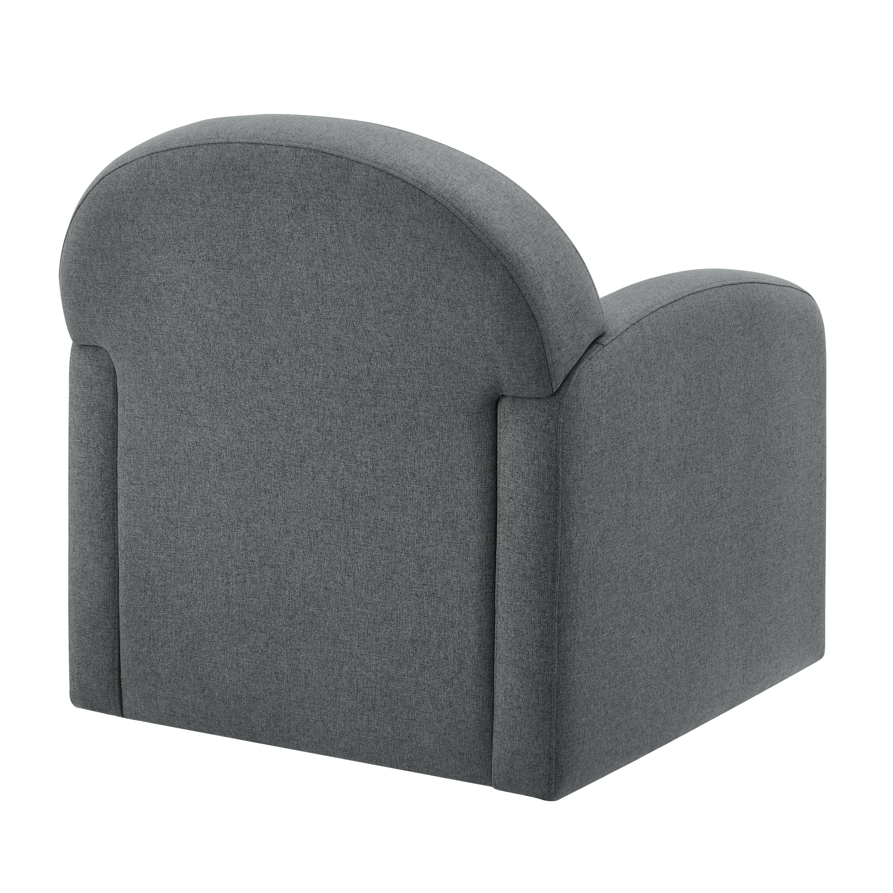 Edie Modern Round Back Swivel Accent Chair