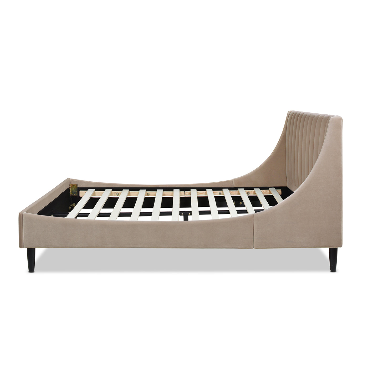 Asphodel Upholstered Platform Bed with Channel Tufted Headboard