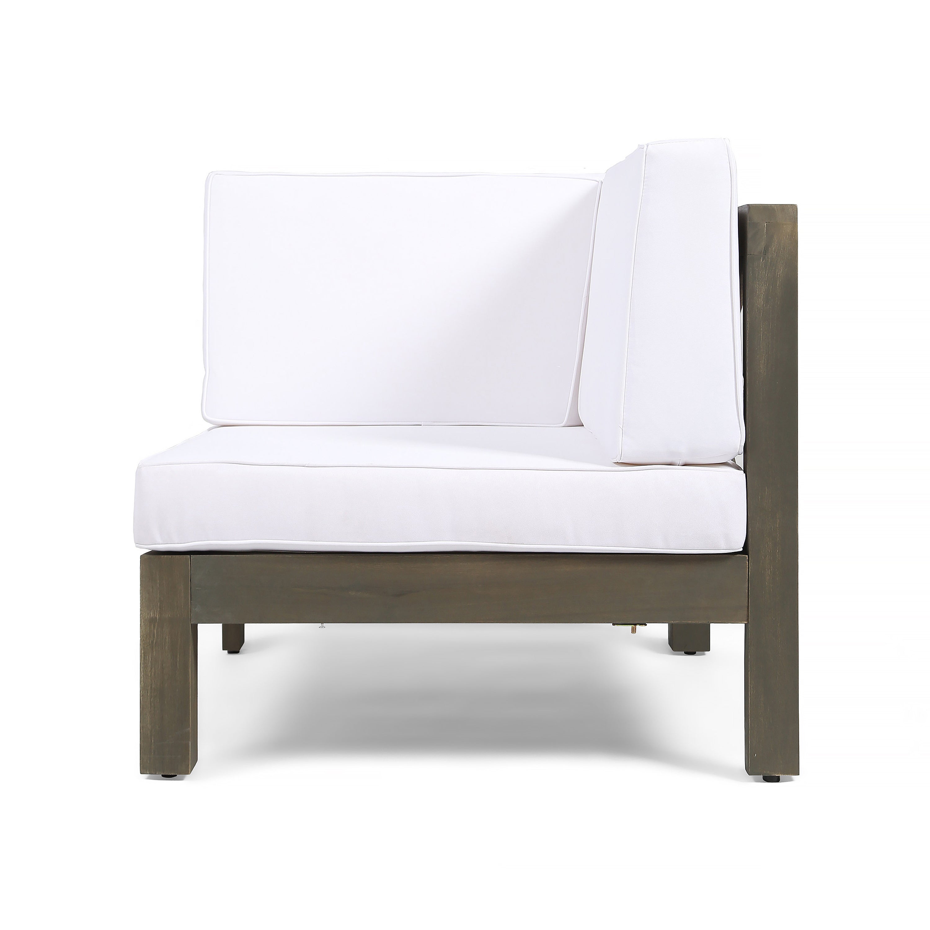 5-Piece Outdoor Sectional with V Shape and Slat Panel Design