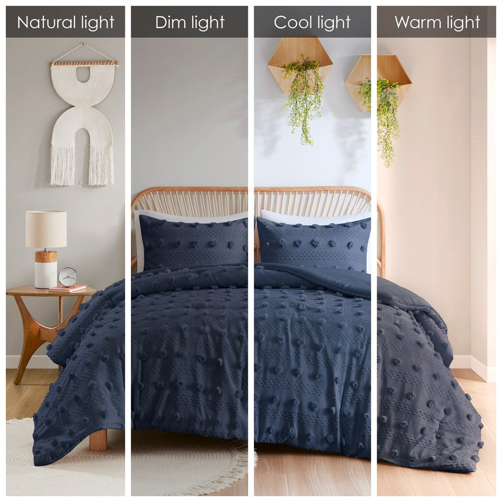 Clipped Jacquard Comforter Set