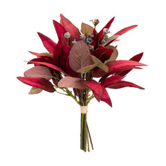 Fall Burgundy Foliage and Thistle Bundle Bouquet (Set of 6)