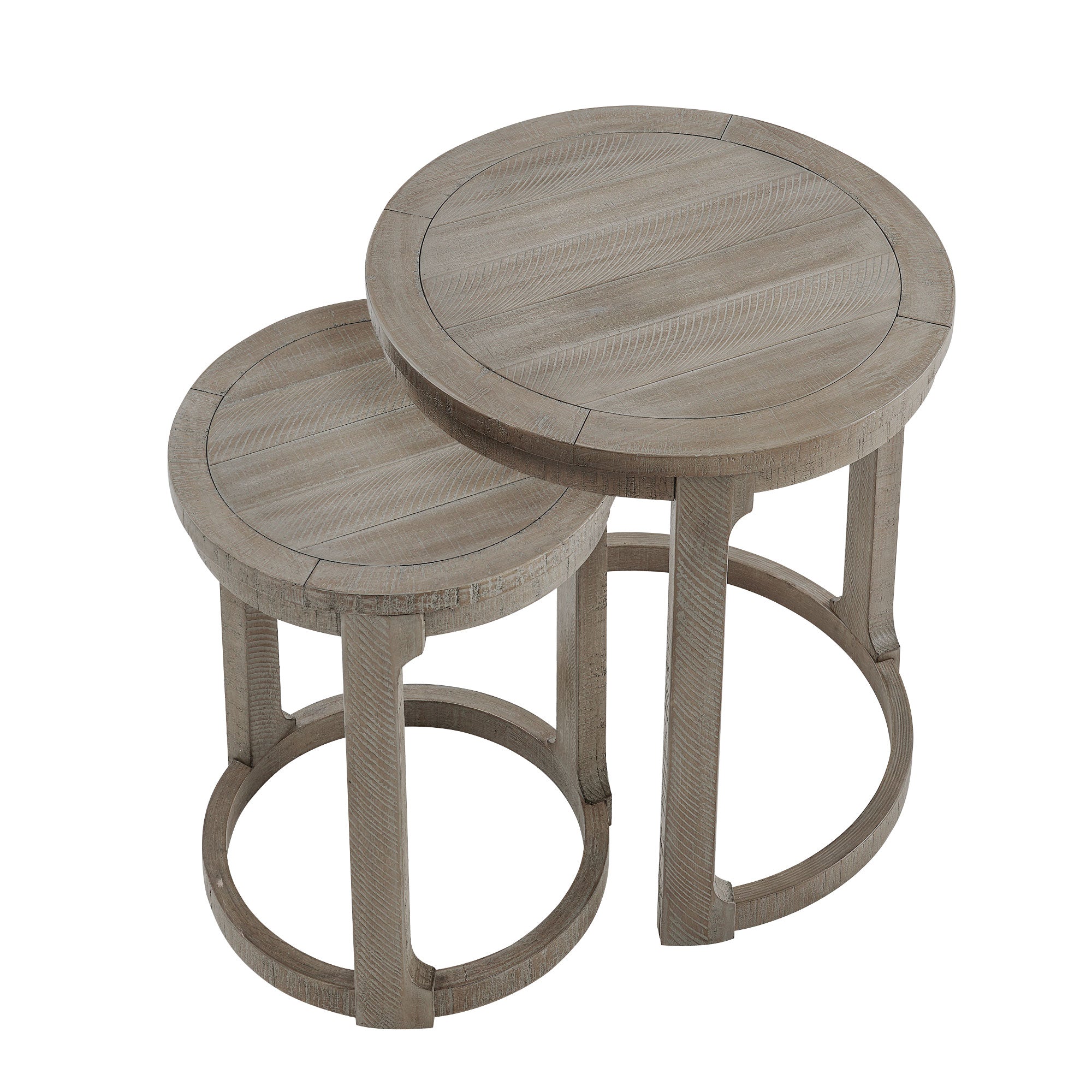 Modern Farmhouse Set of 2 Nesting Accent Tables