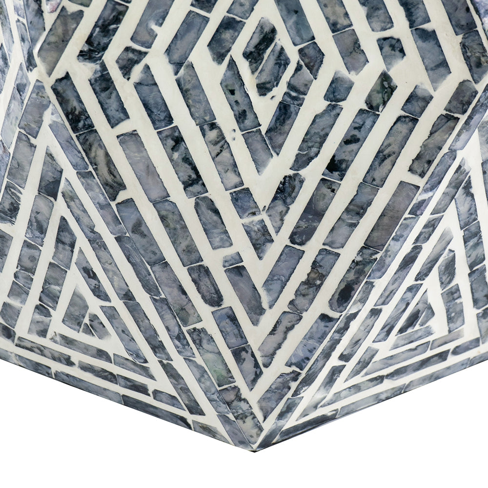 Capiz Hexagon Side Table