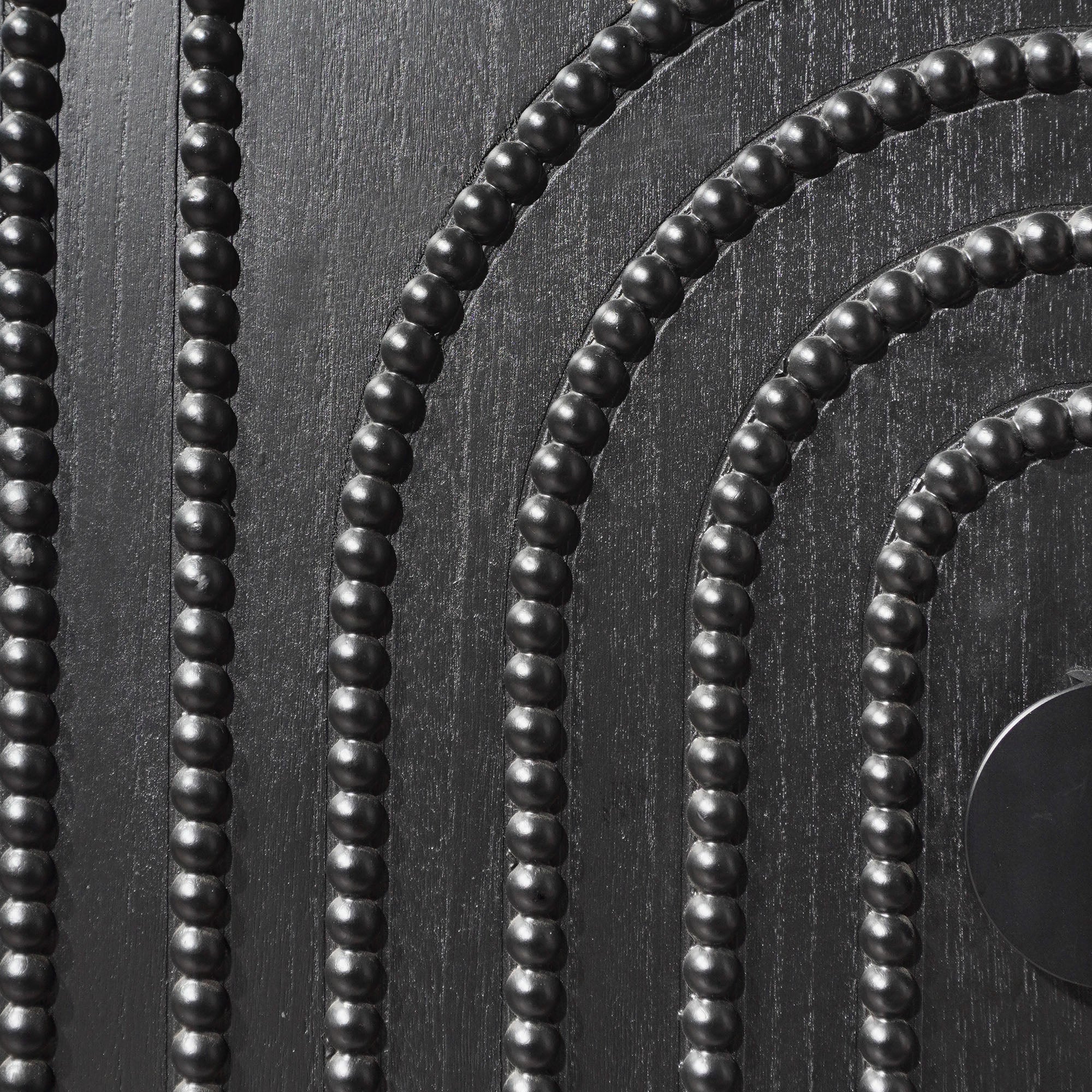 Modern Black Wood Storage Cabinet