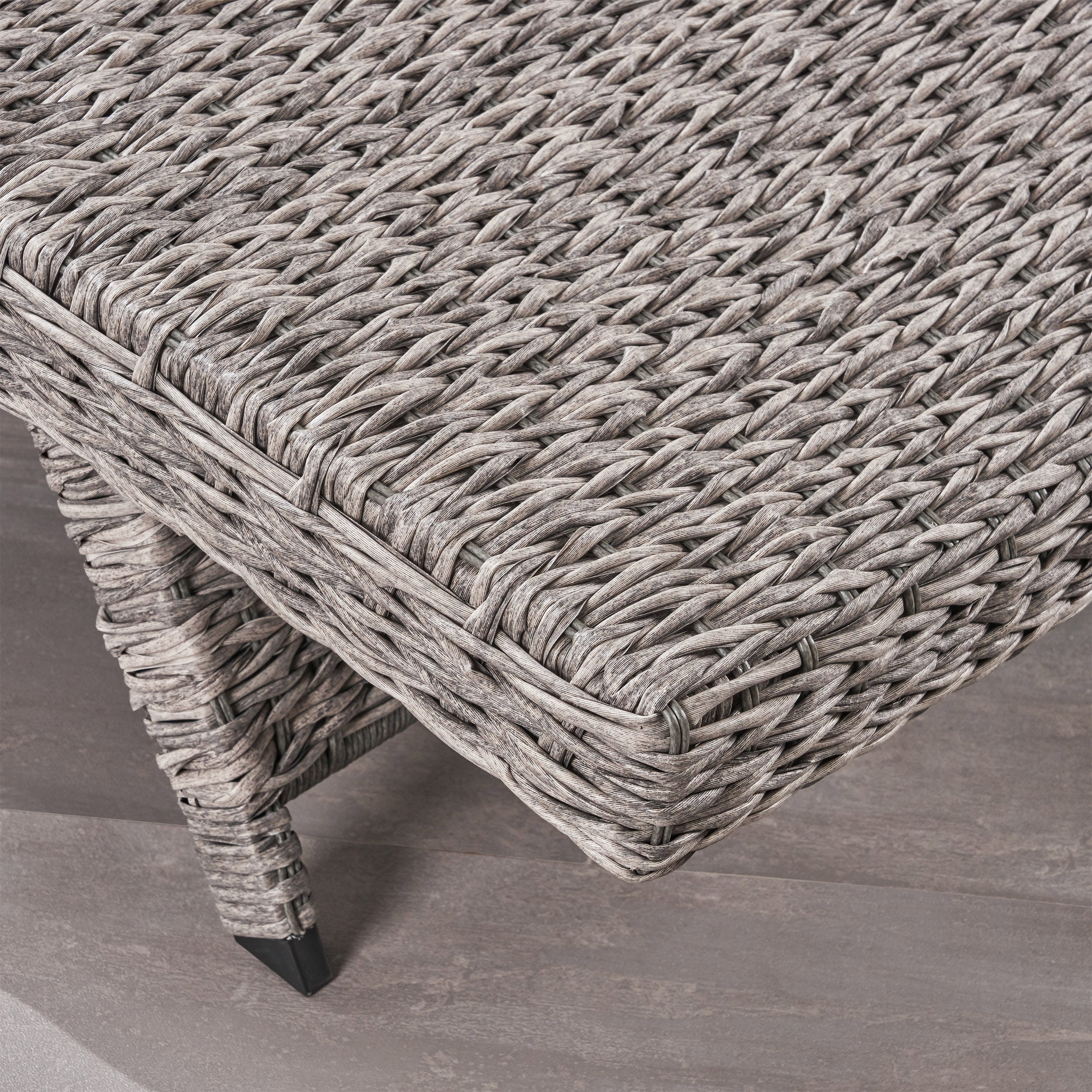Crete Wicker Chaise Lounge, Set of 2