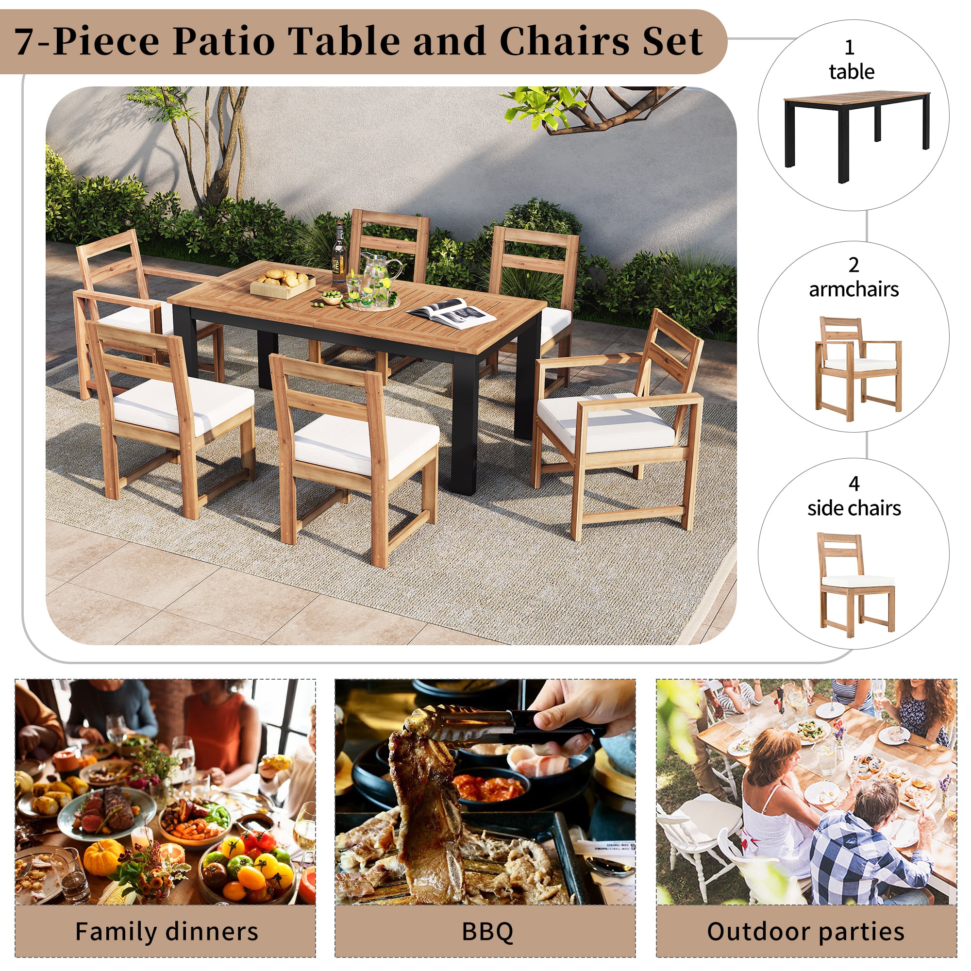 7-Piece Patio Dining Set