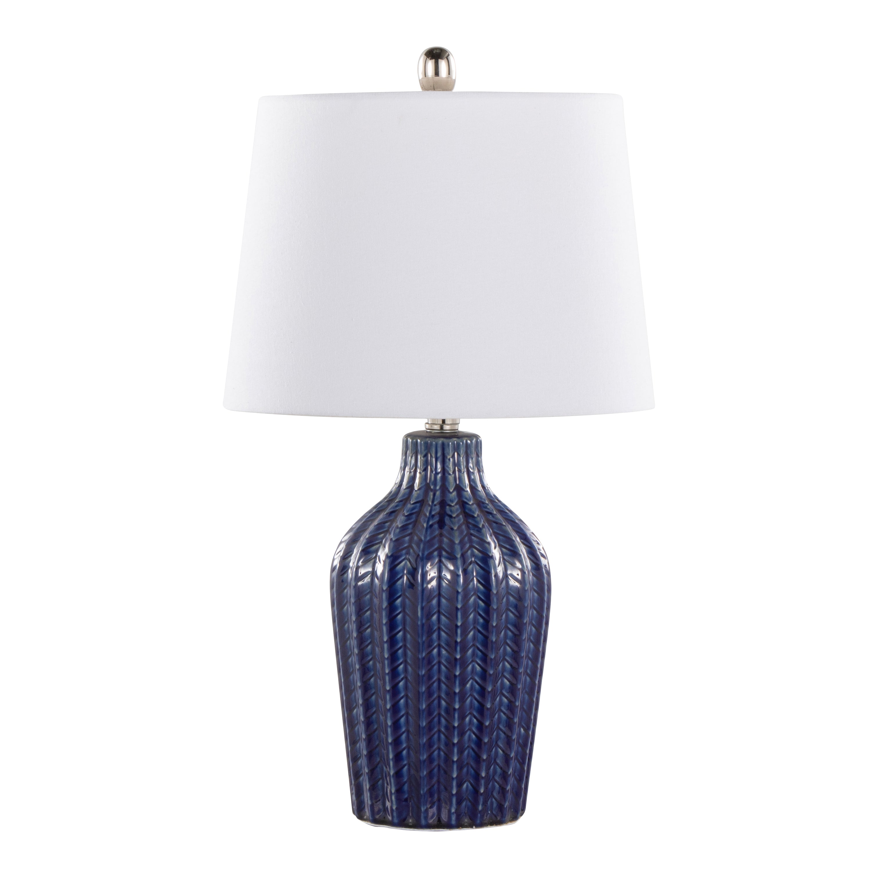 Confetti 23" Ceramic Table Lamp with White Linen Shade, Set of 2