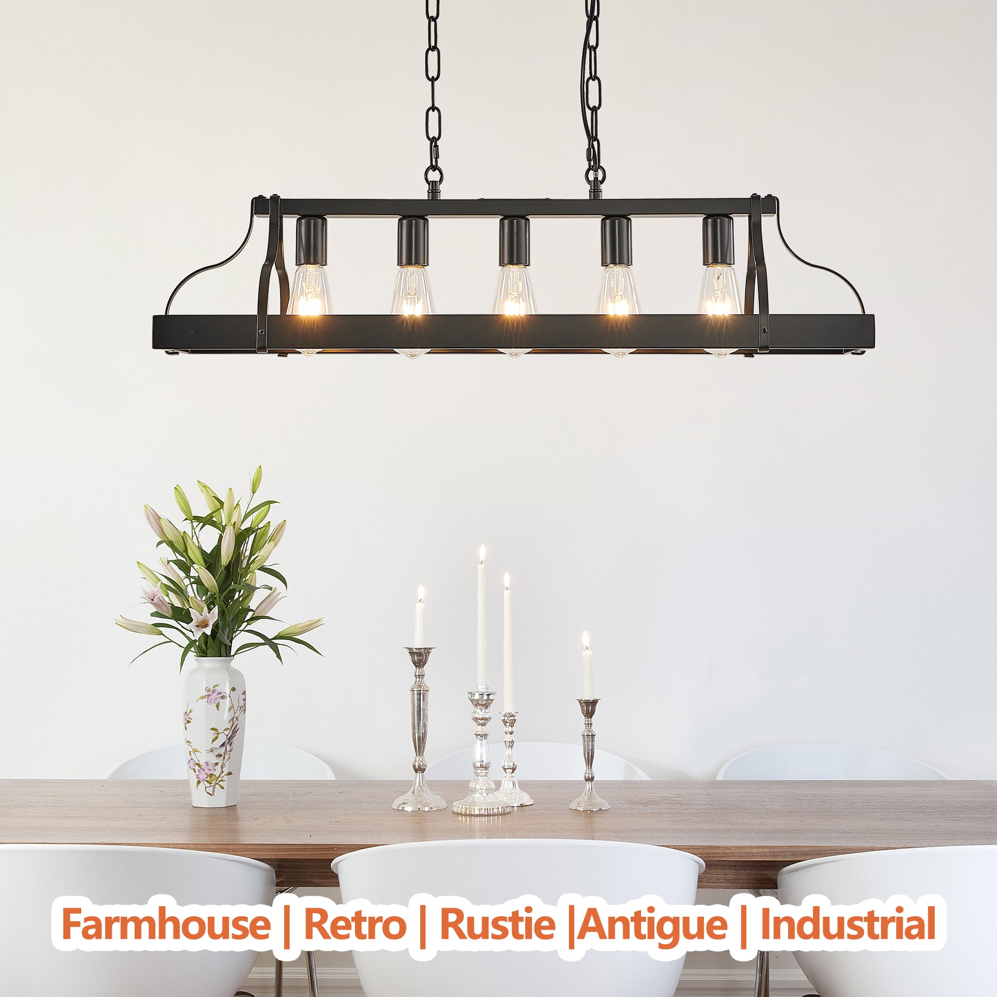 Modern Farmhouse Two-Tone Pendant Light