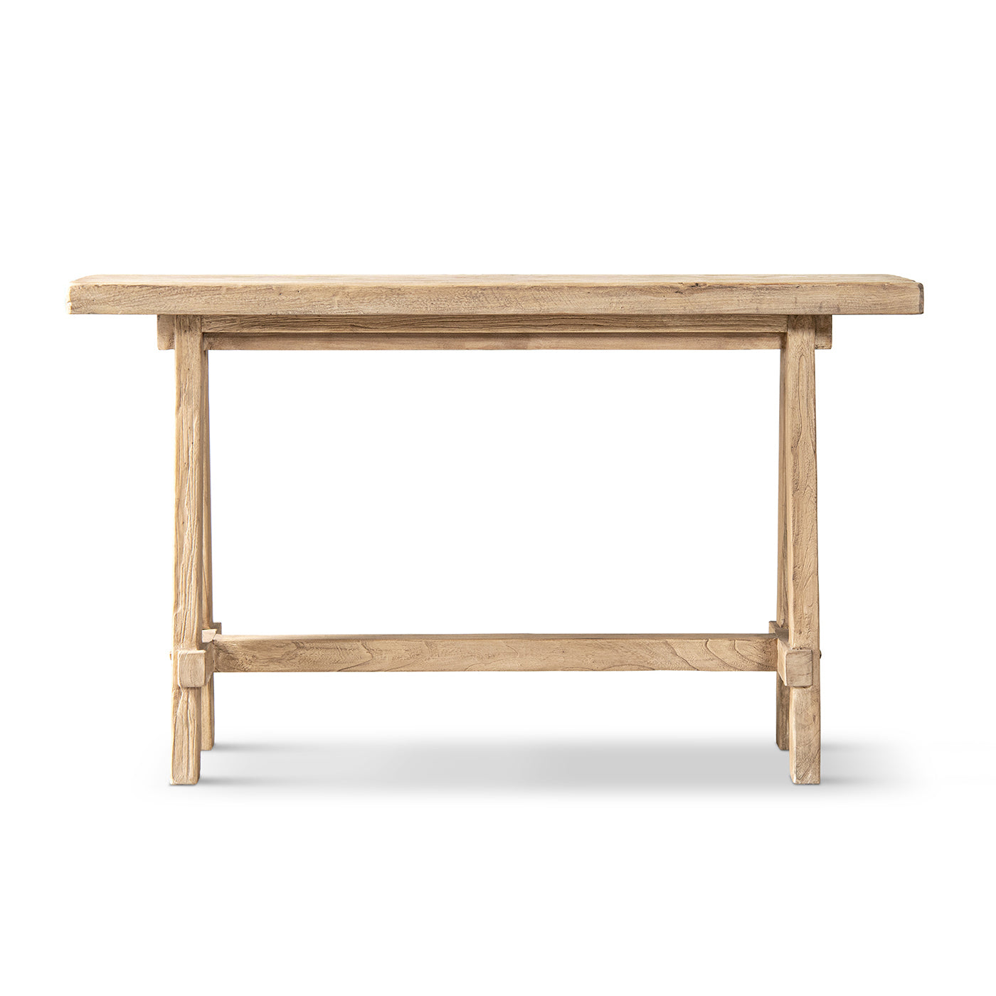 Hawthorne Solid Reclaimed Elm Trestle Console Table