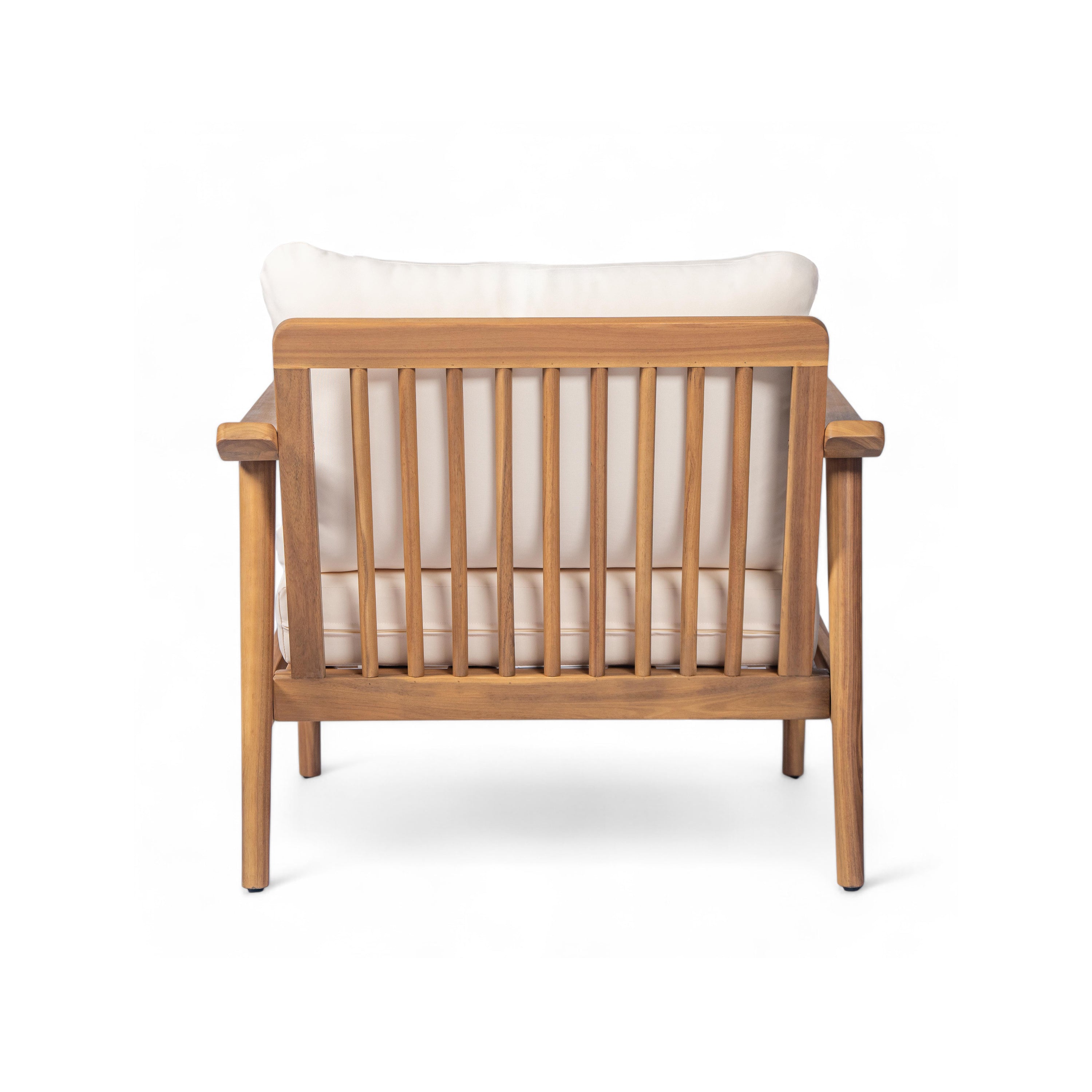Mid-Century Modern Outdoor Lounge Chair with Cushions