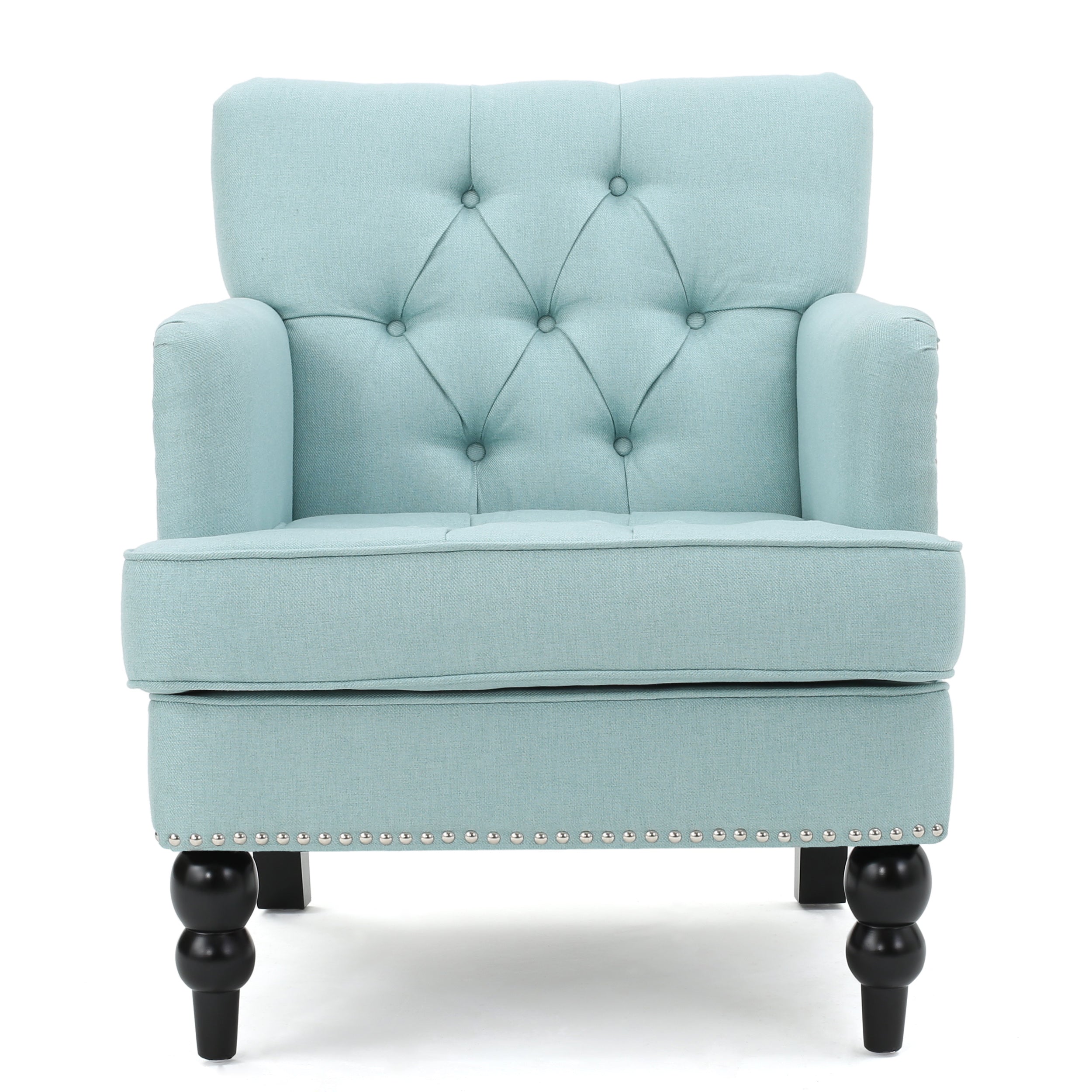 Harrison Tufted Club Chair with Button Tufting and Nailhead Trim