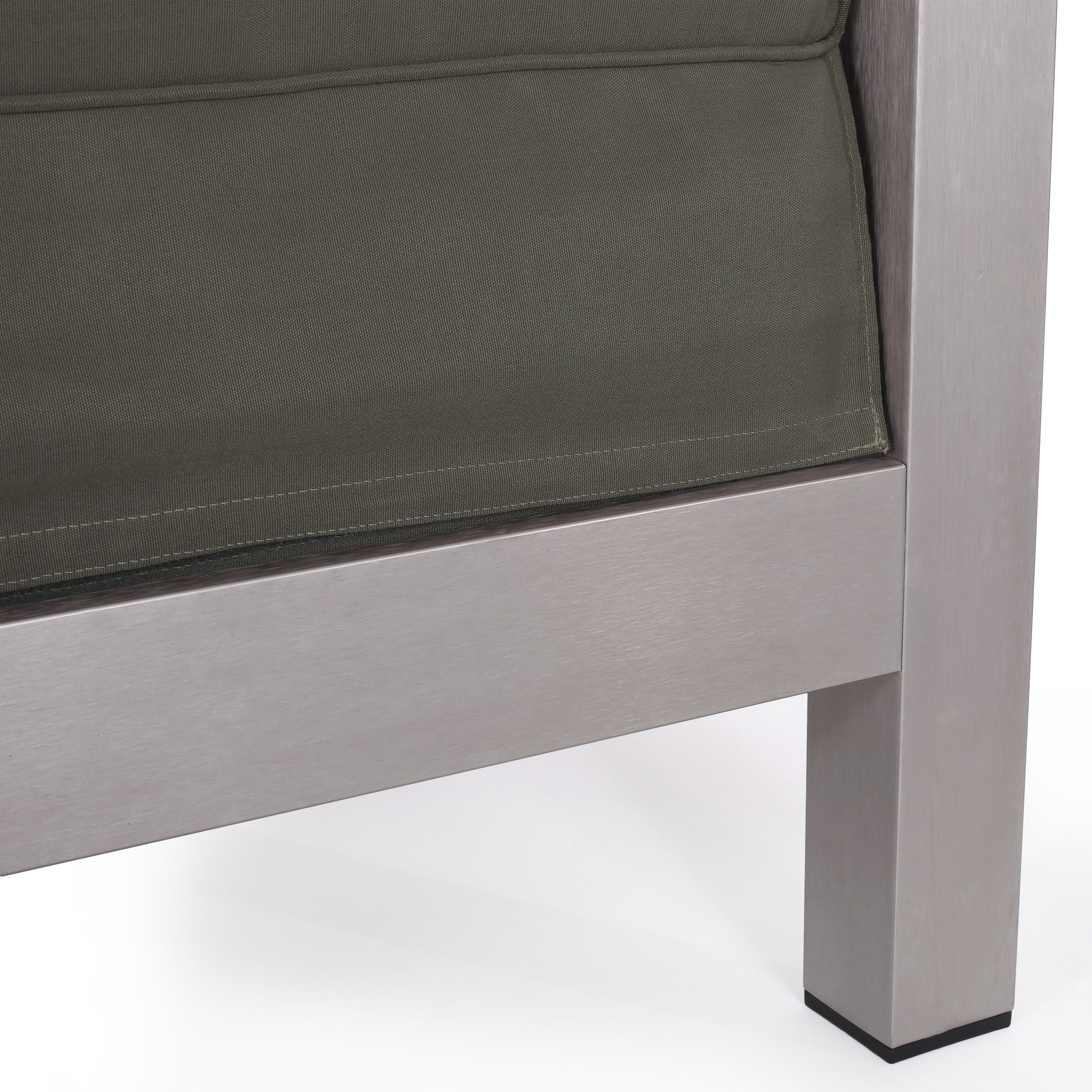 Rutile Outdoor Club Chair with Aluminum Frame and Open Back