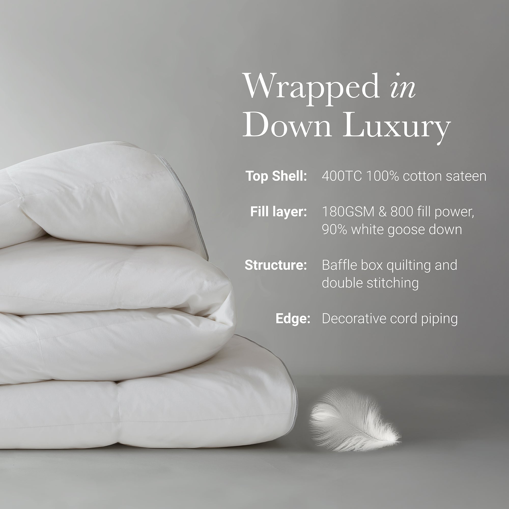 100% Cotton Shell Comforter