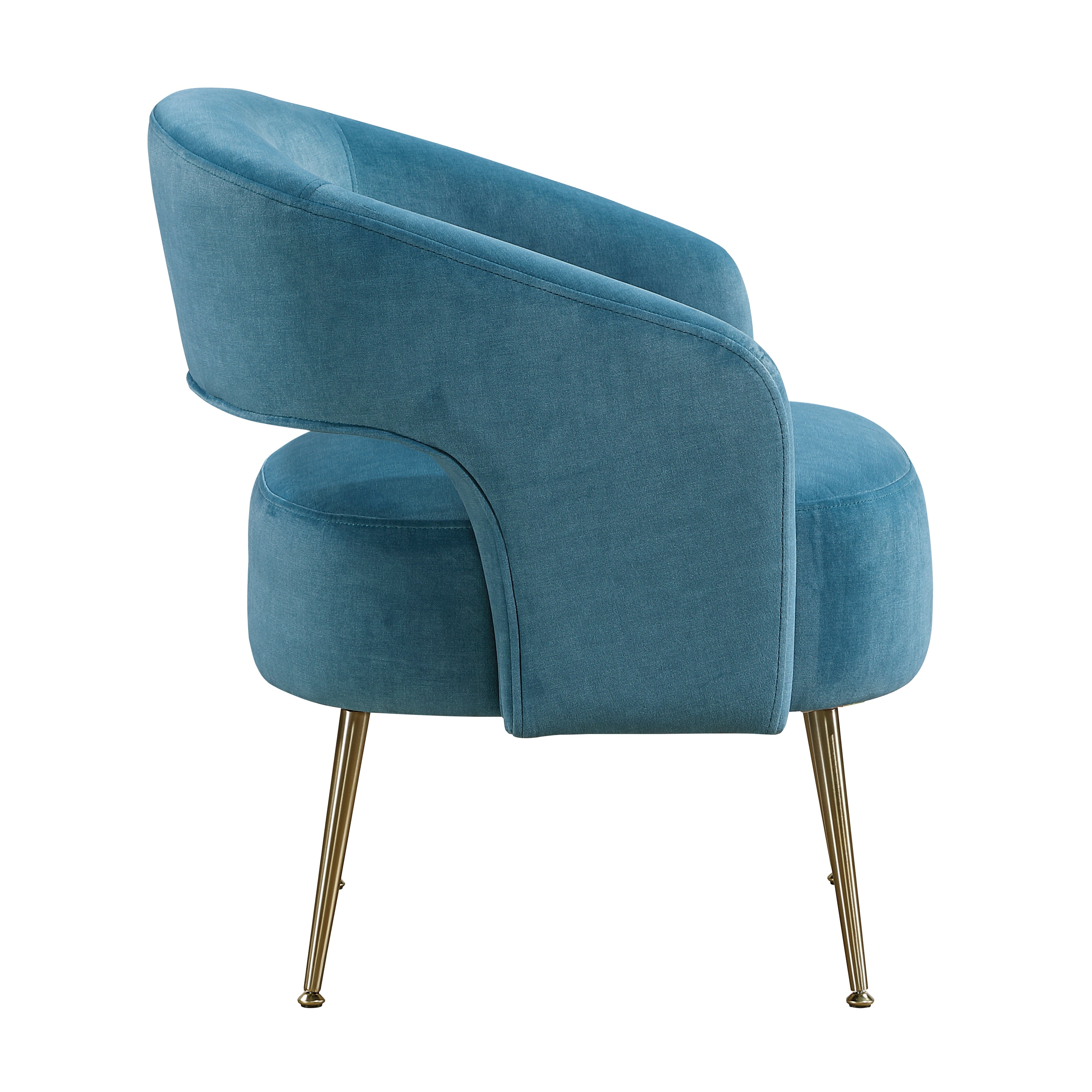 Modern Dark Green Soft Velvet Accent Chair Plush Foam Comfort Upholstery Gold Finish Legs Luxurious Living Room Furniture 1pc
