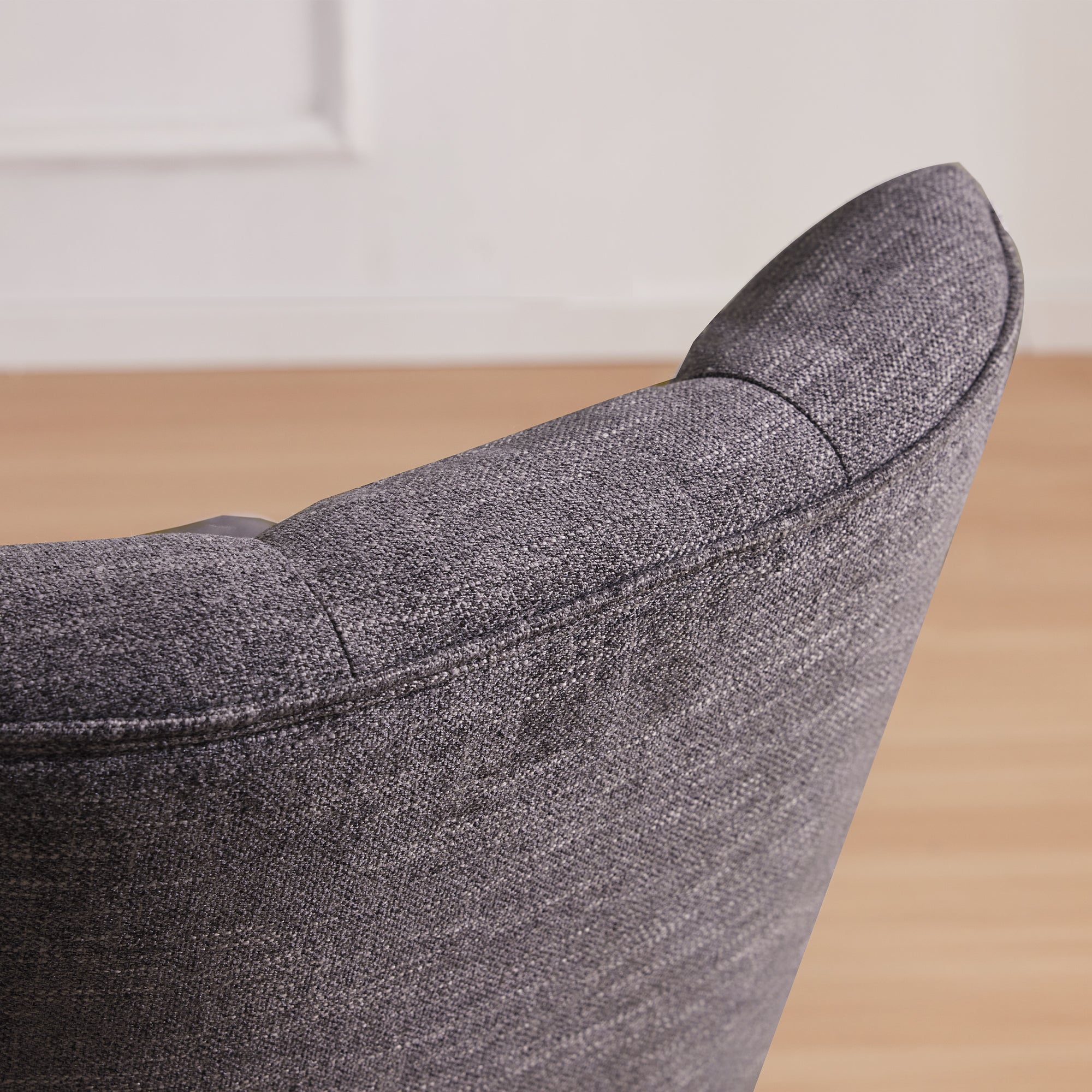 Chenille Upholstered Armless Swivel Desk Chair