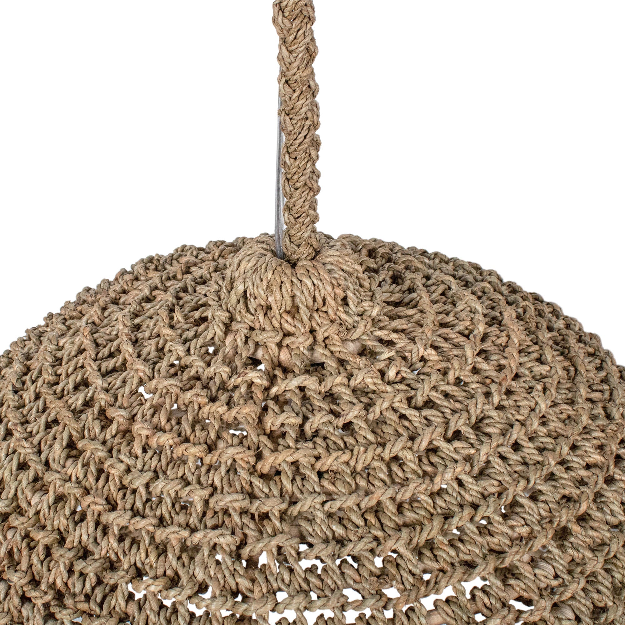 Woven Manila Rope Dome Pendant