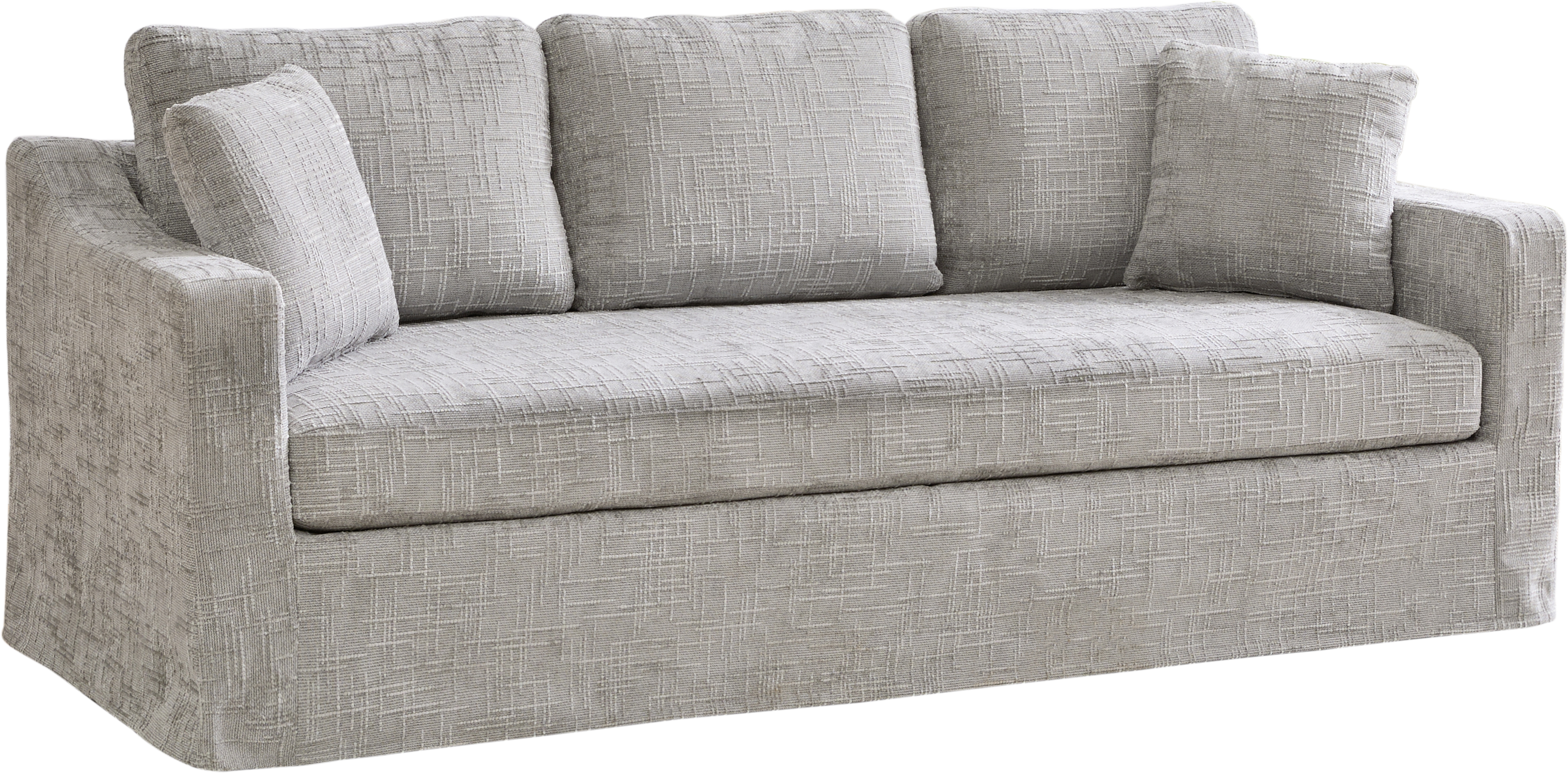 Three-Seater Modern Casual Chenille Sofa with Deep Seat
