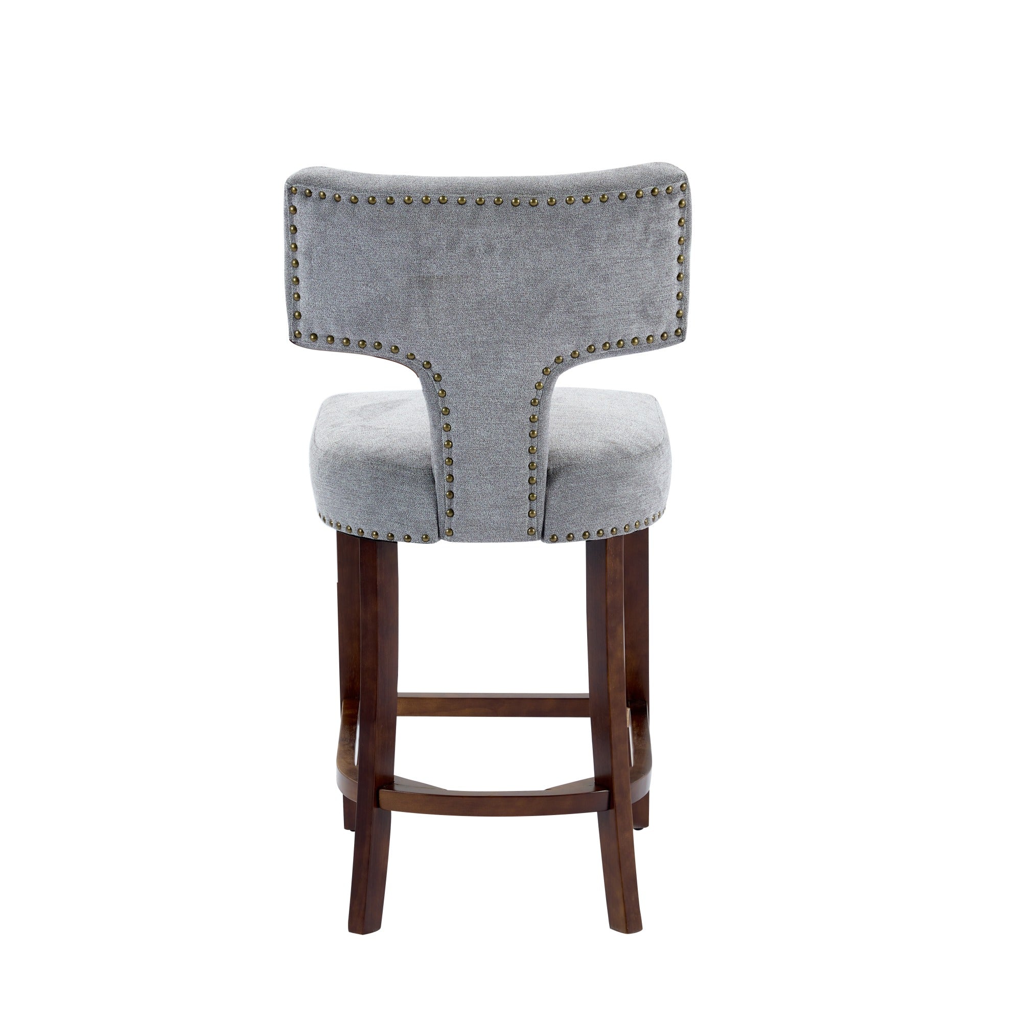Upholstered T-Back Counter Height Bar Stools, Set of 2