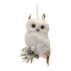 Feathered Owl Ornament (Set of 6)