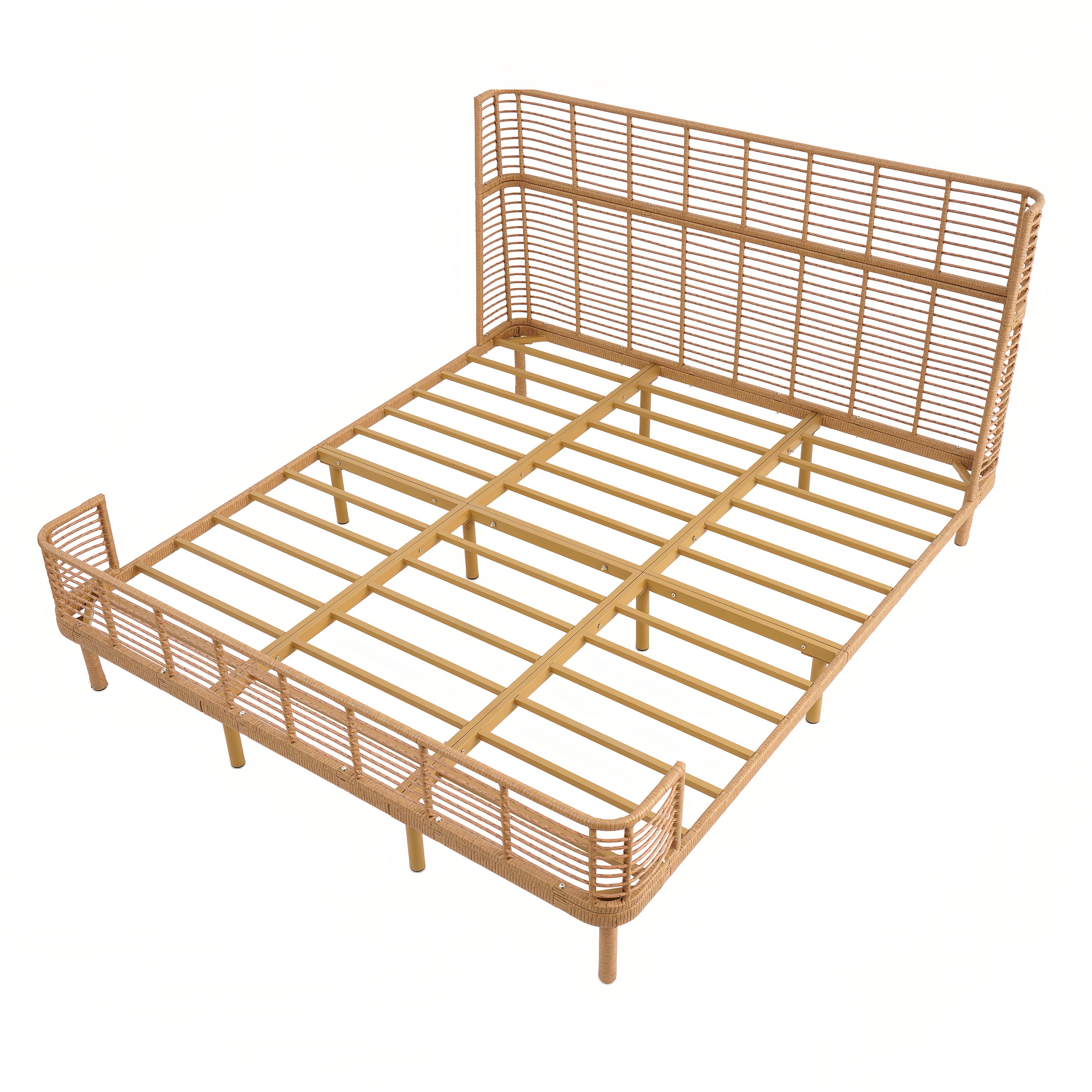 Wingback Rattan Bed