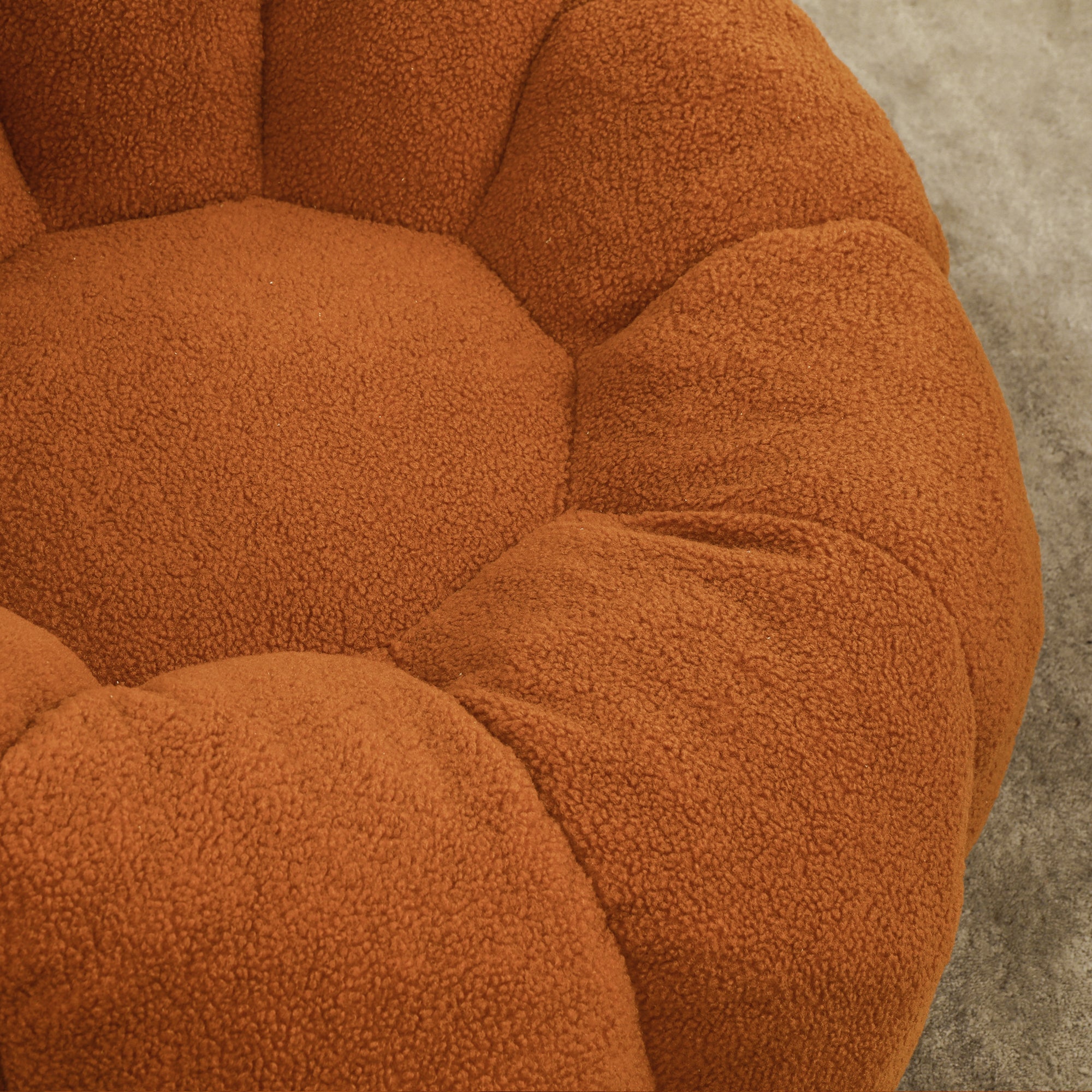 Plush Faux Fur Bean Bag Chair with Armrests