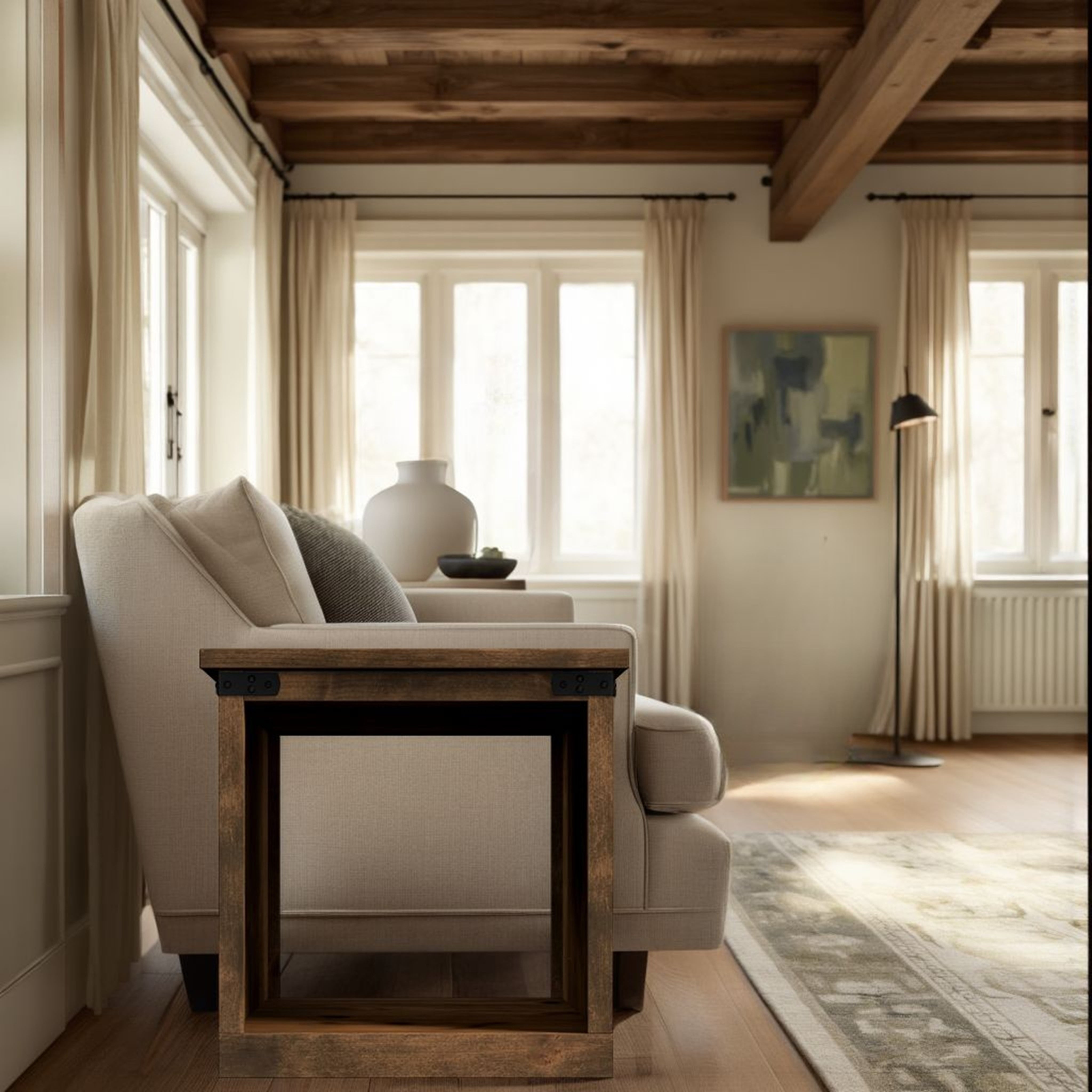 Farmhouse Rustic Side Table