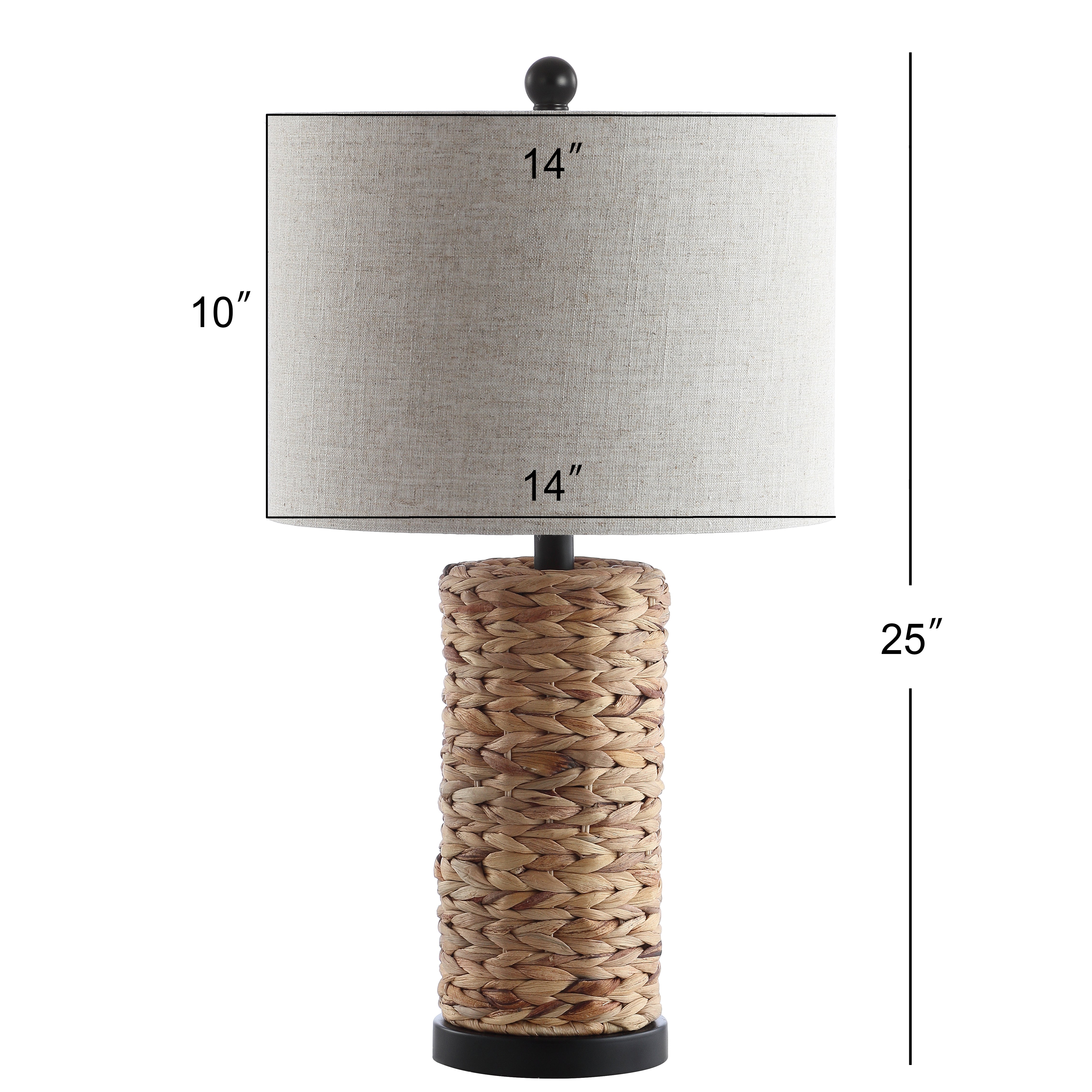 Elicia Coastal Water Hyacinth LED Table Lamp, Set of 2
