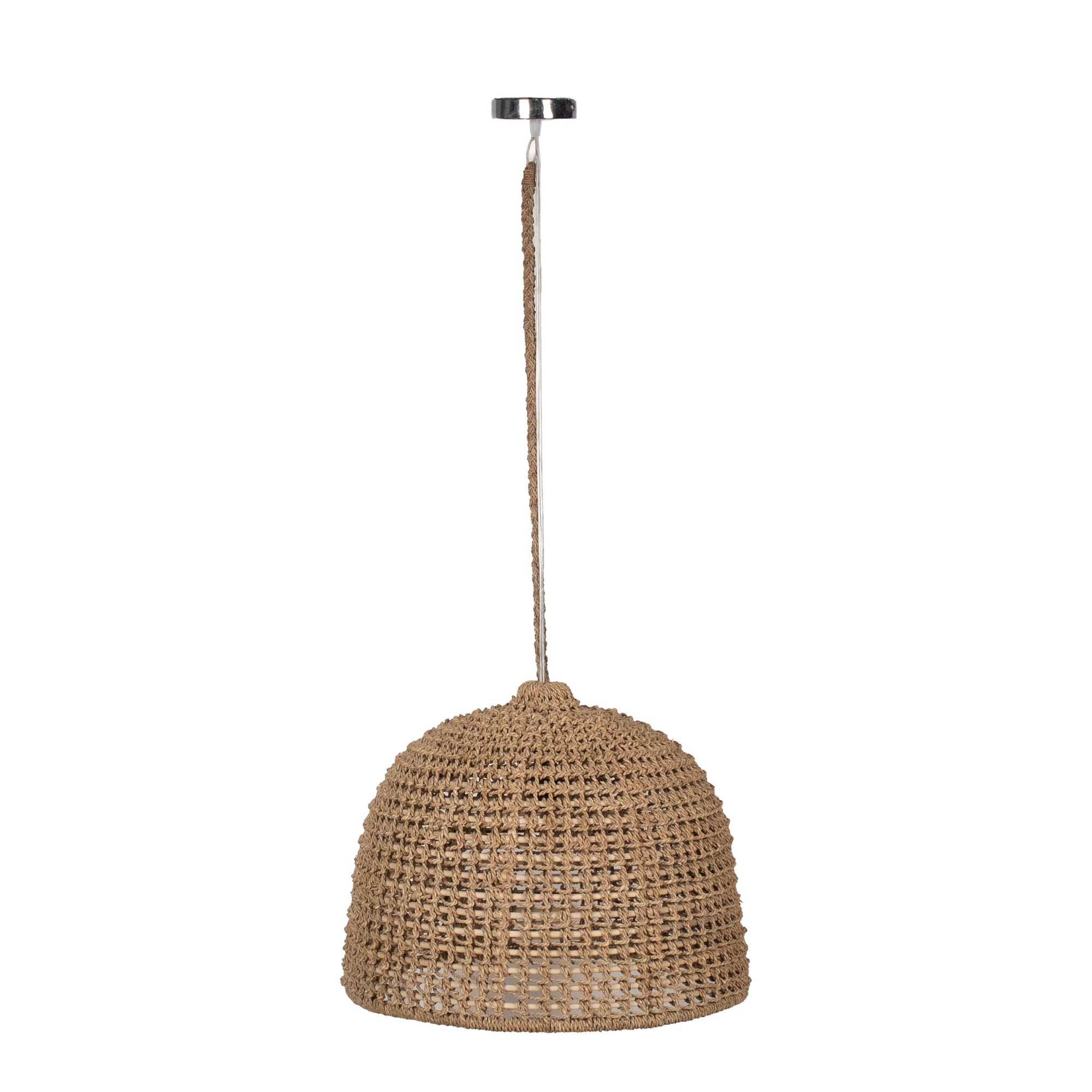 Woven Manila Rope Dome Pendant