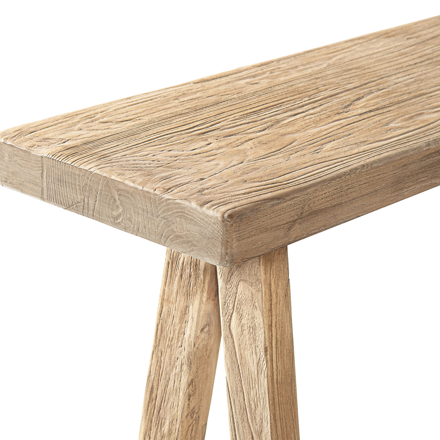 Hawthorne Solid Reclaimed Elm Trestle Console Table