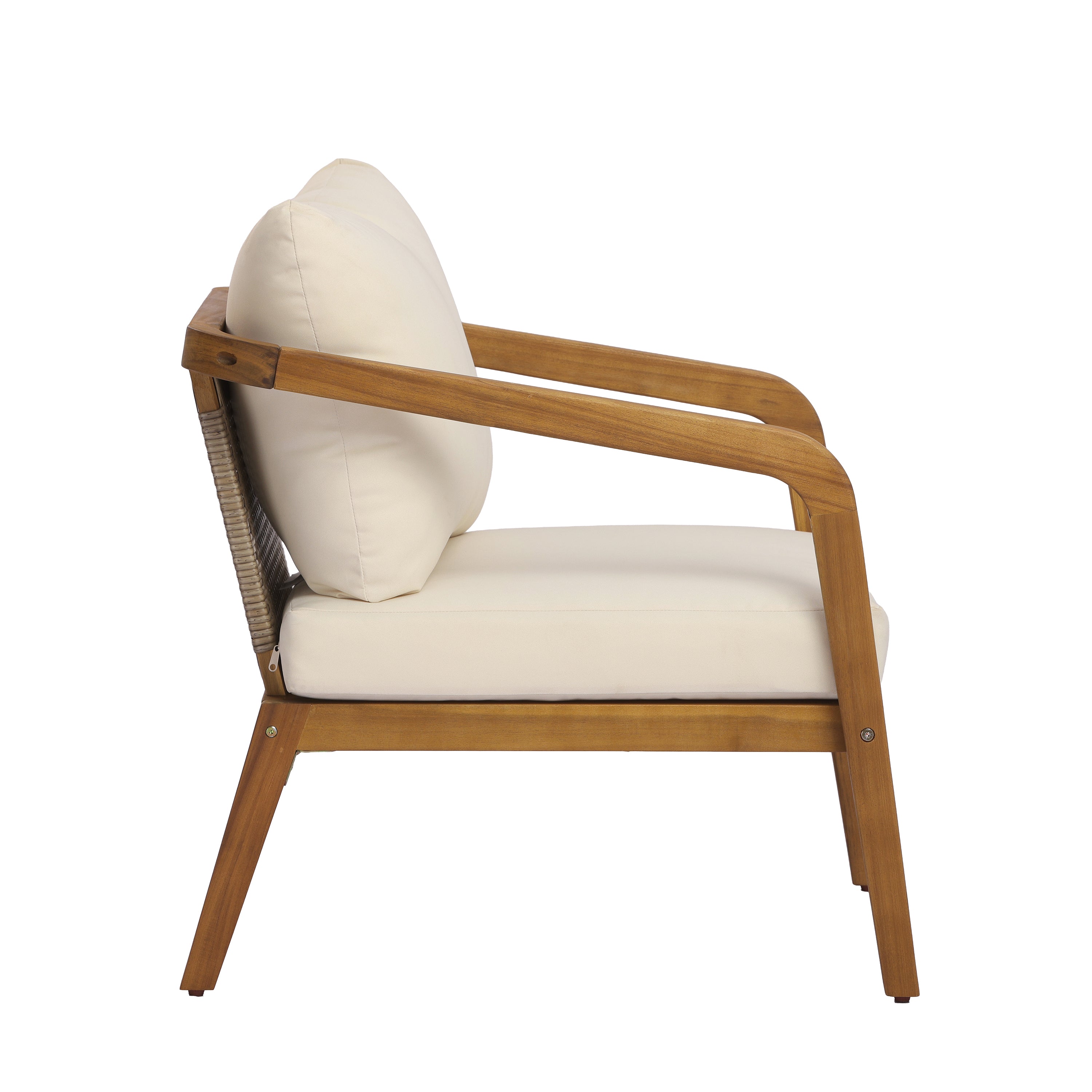 Carlile Acacia Wood Outdoor Patio Club Chair, Set of 2