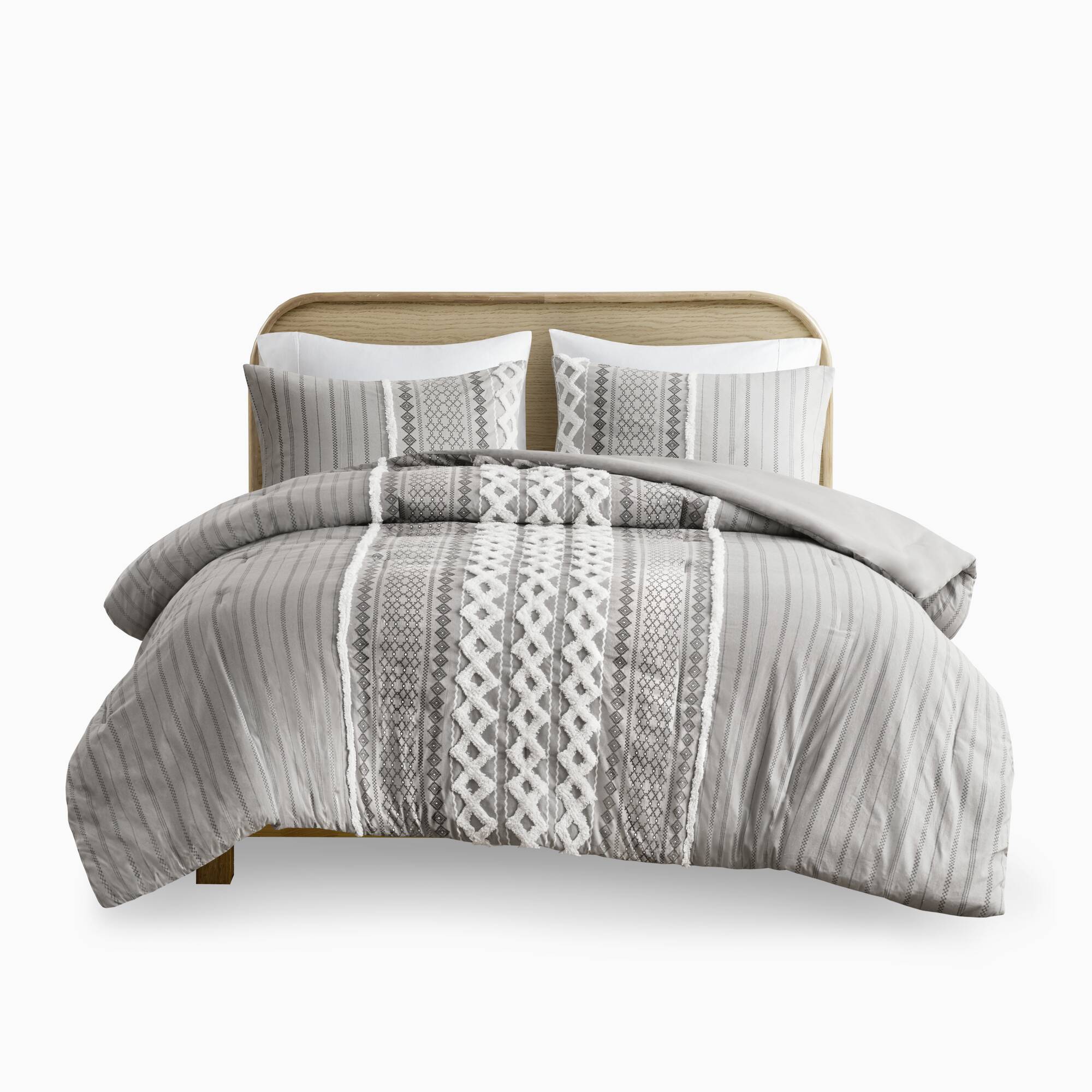 Imani Cotton Printed Comforter Set with Chenille
