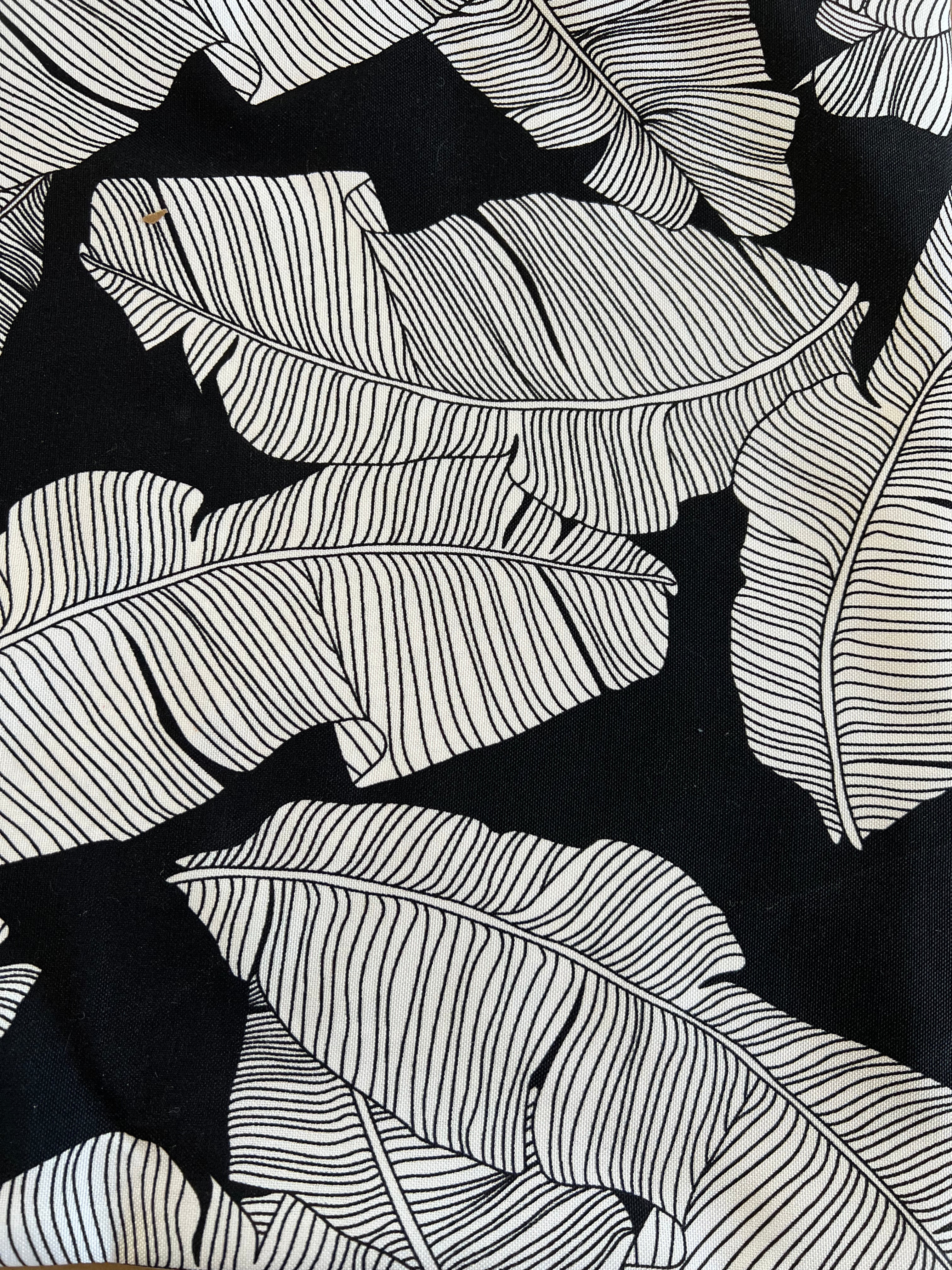 Black & White Palm Outdoor Square Pillows, Set of 2