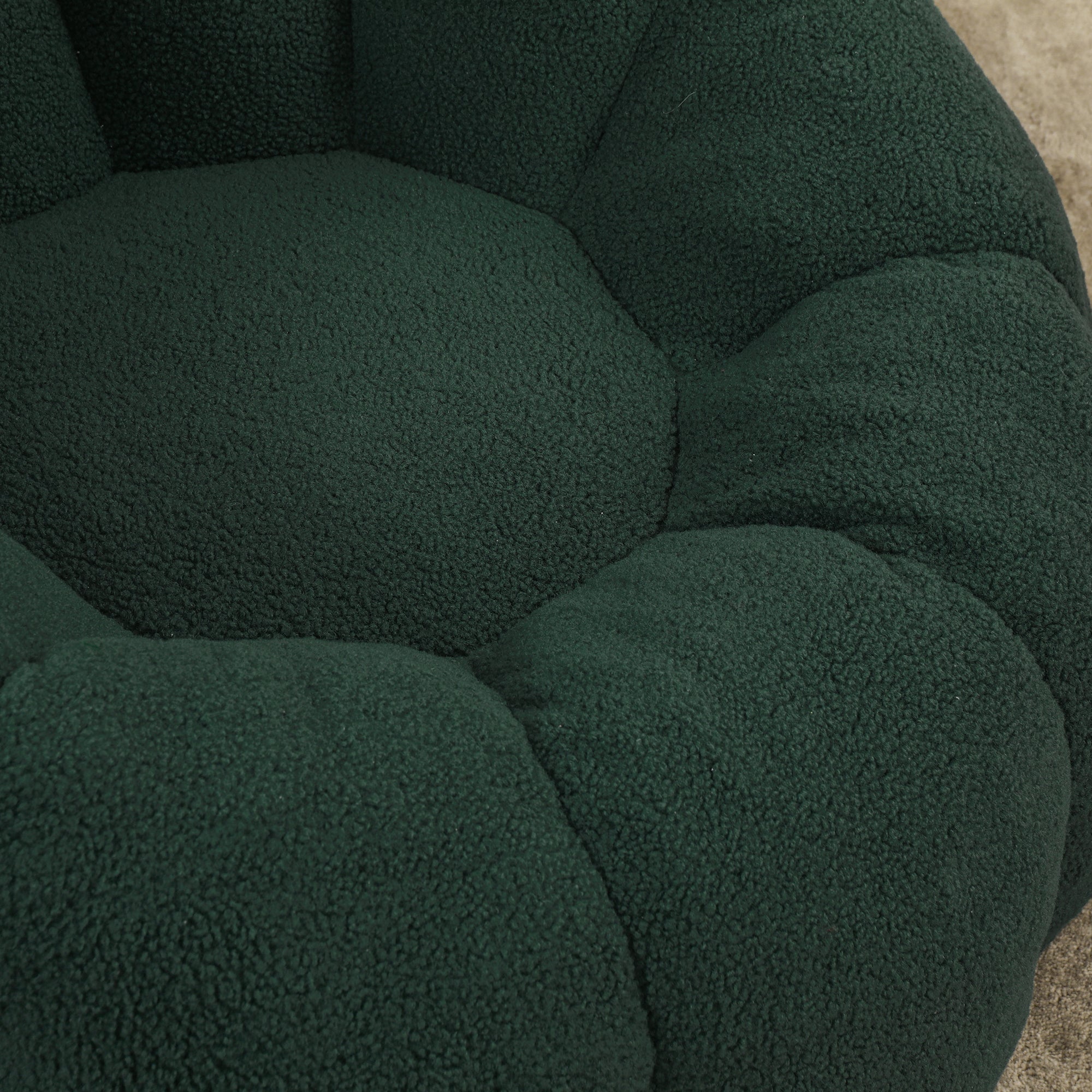 Plush Faux Fur Bean Bag Chair with Armrests