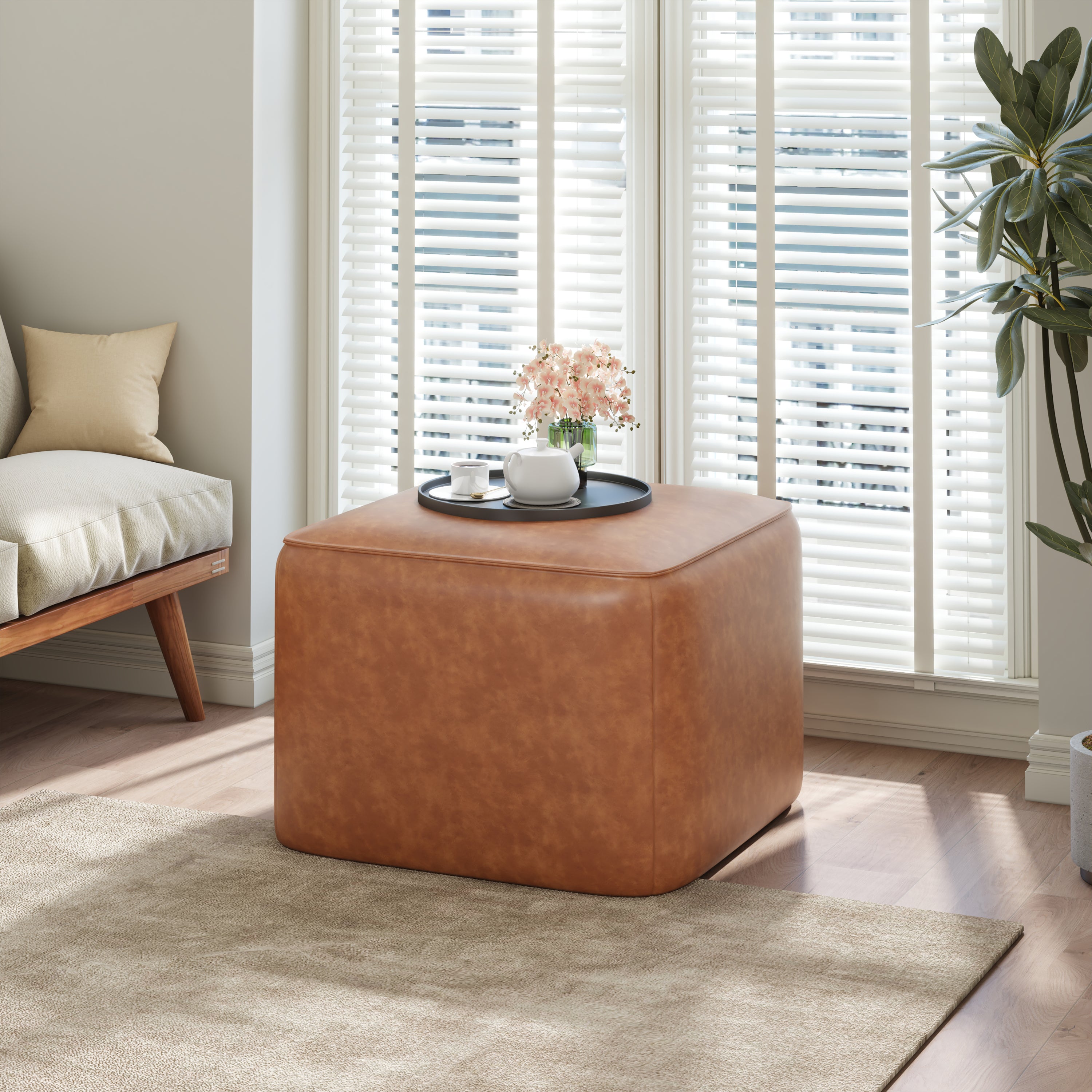 Upholstered Square Ottoman