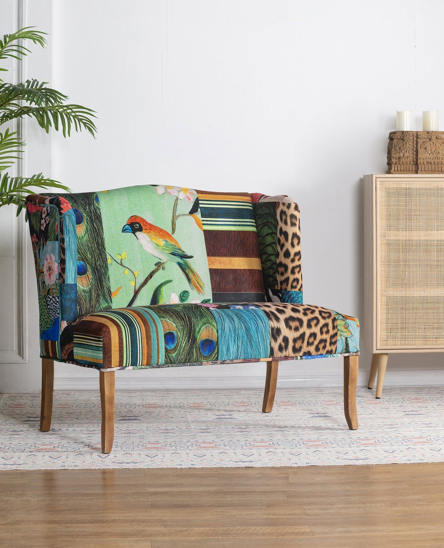 Vesta Bird Collage Print Settee