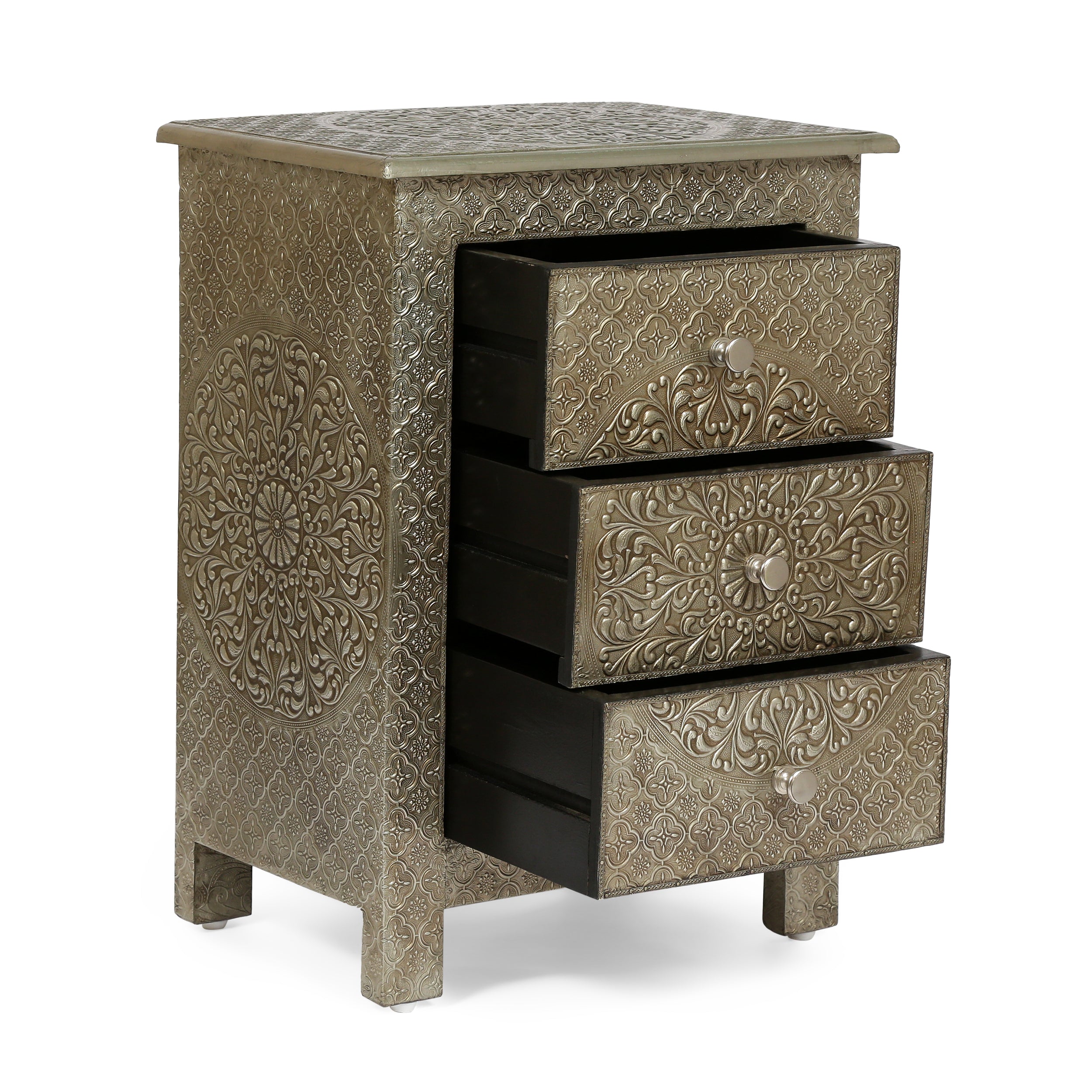Iron Clad Metal Fitted Nightstand