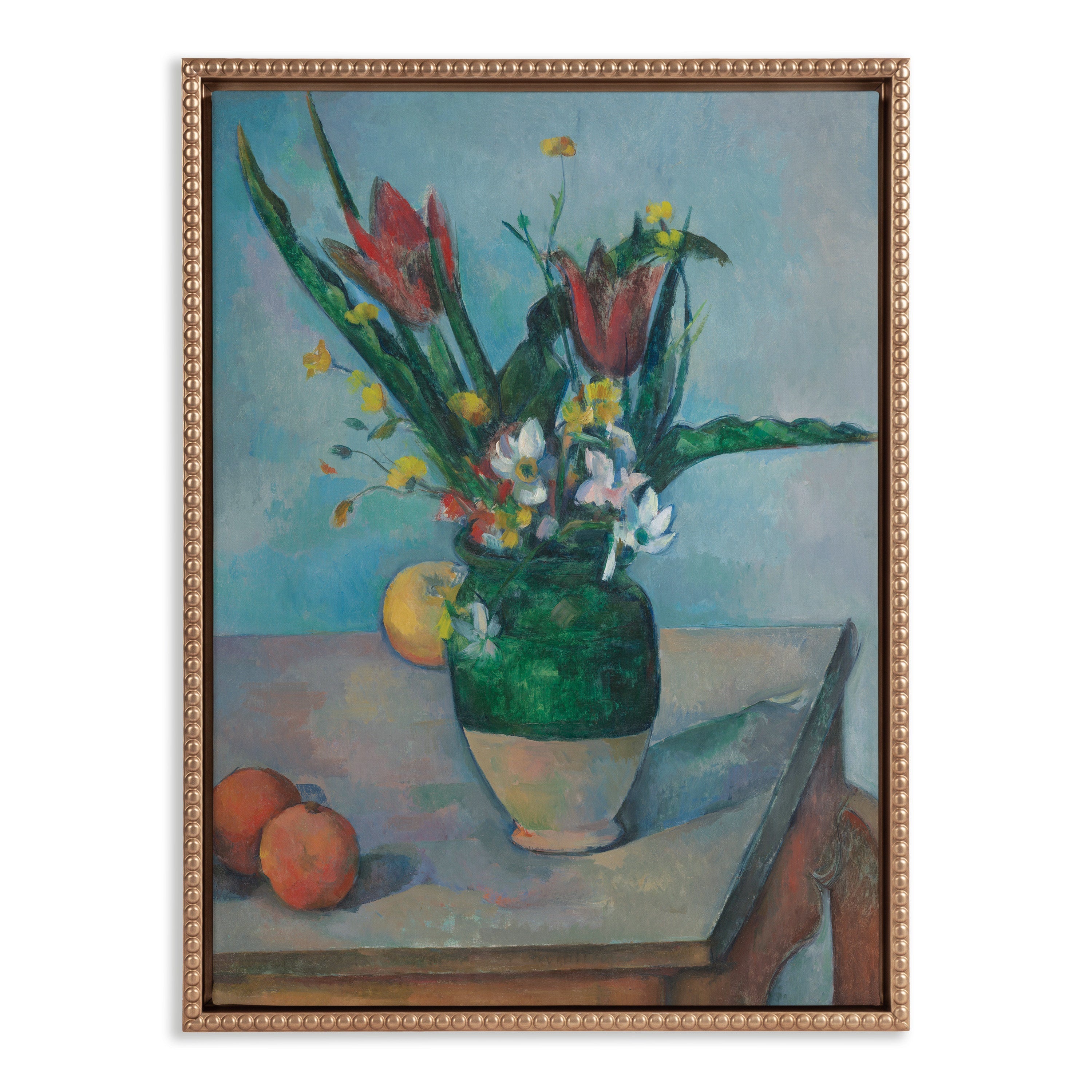 Sylvie Beaded The Vase of Tulips, c. 1890 Framed Canvas by The Art Institute of Chicago